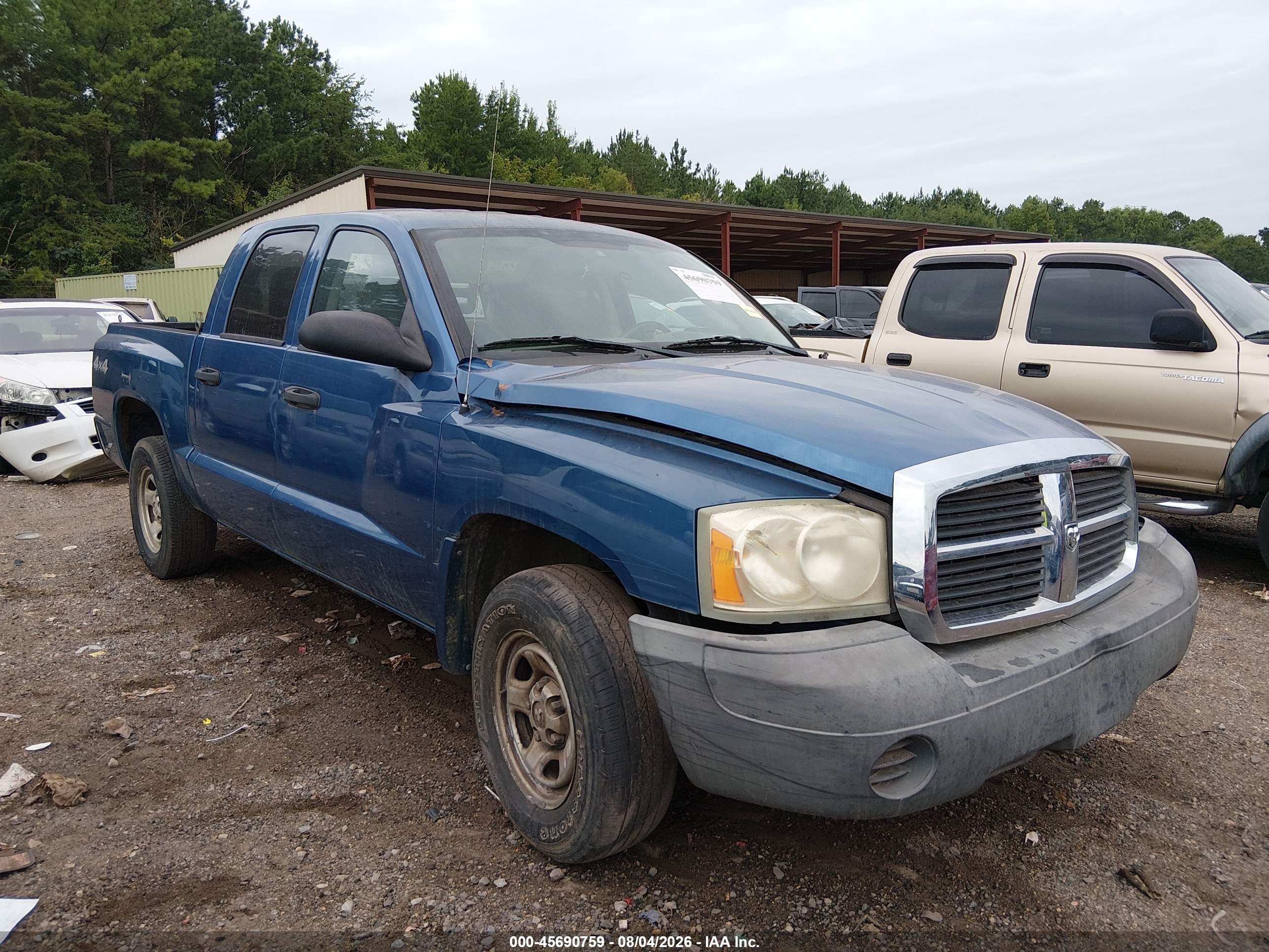 2006 Dodge Dakota St Blue vin: 1D7HW28K66S665443