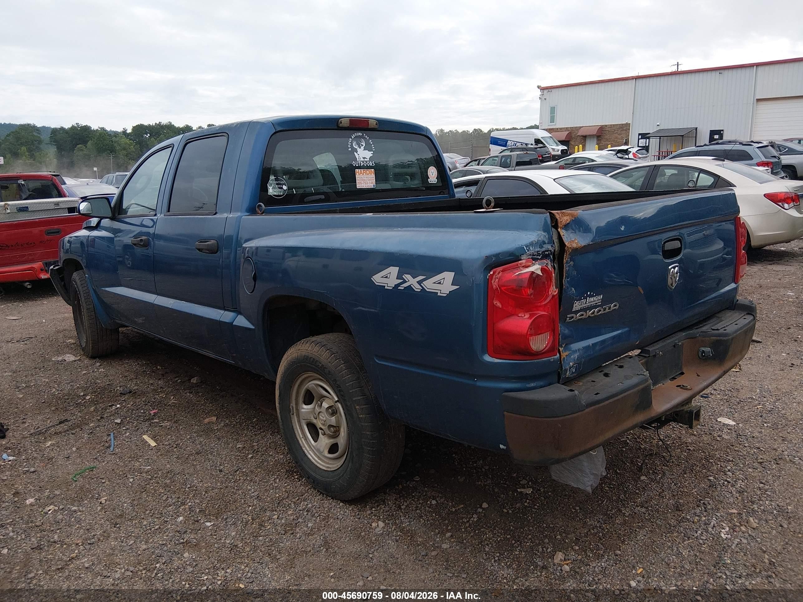 2006 Dodge Dakota St Blue vin: 1D7HW28K66S665443
