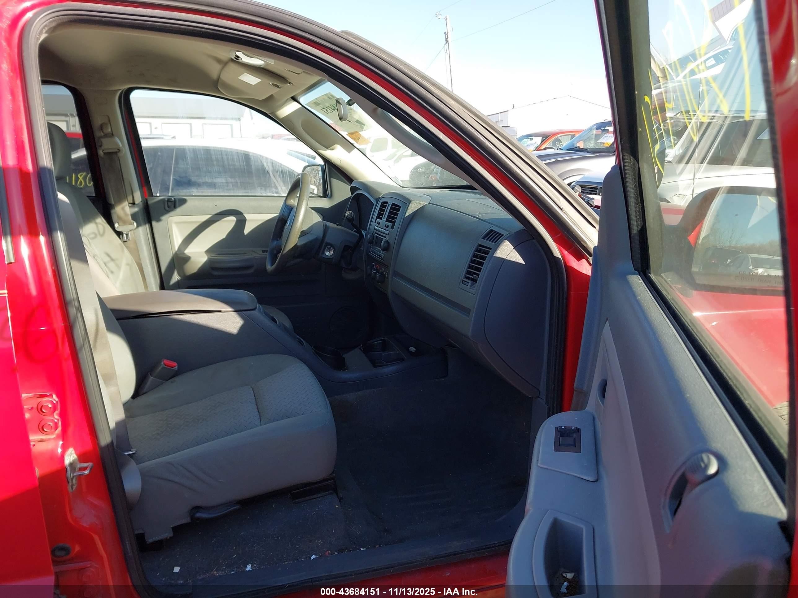 2007 Dodge Dakota St Red vin: 1D7HW28KX7S269856