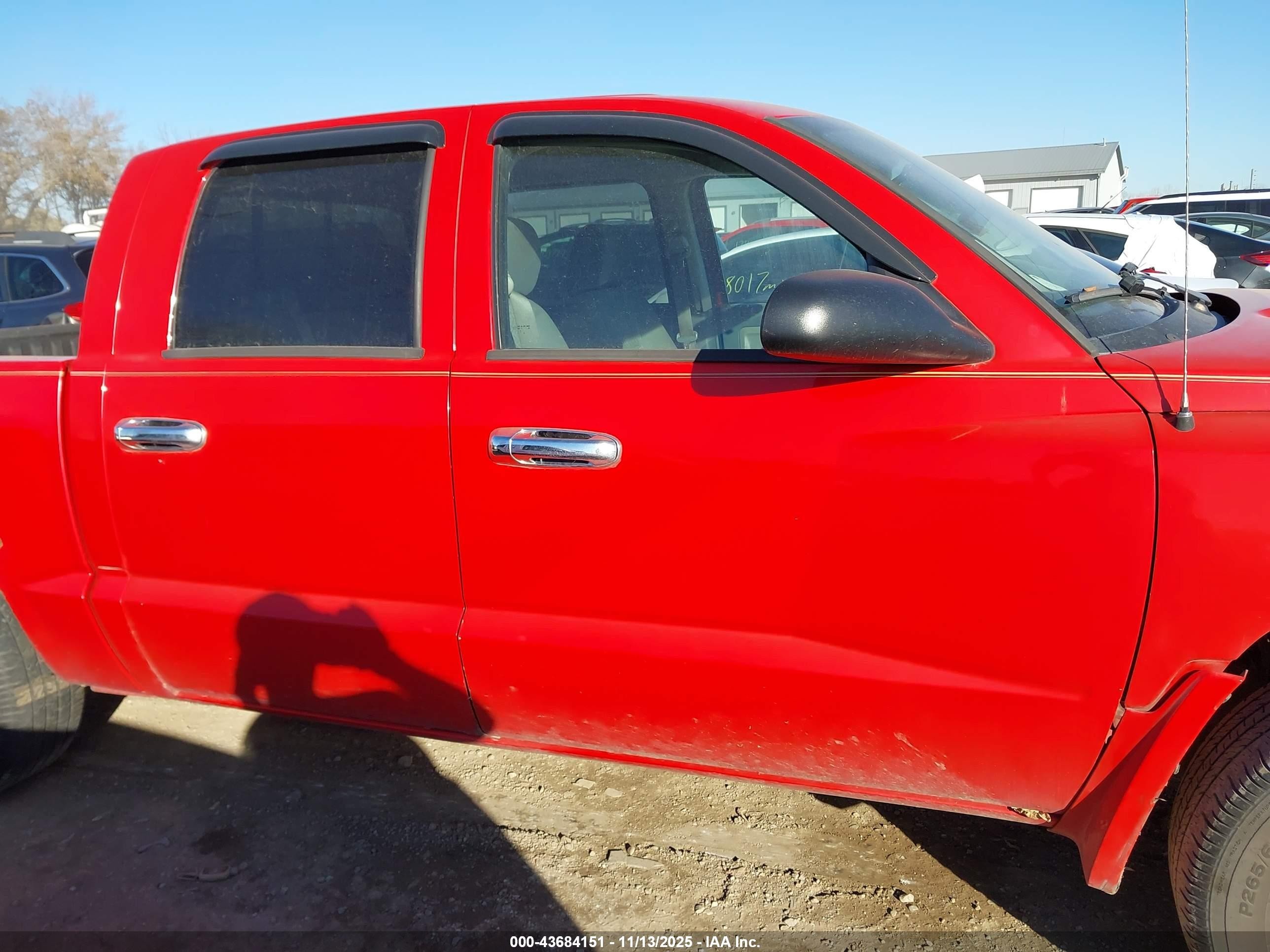 2007 Dodge Dakota St Red vin: 1D7HW28KX7S269856