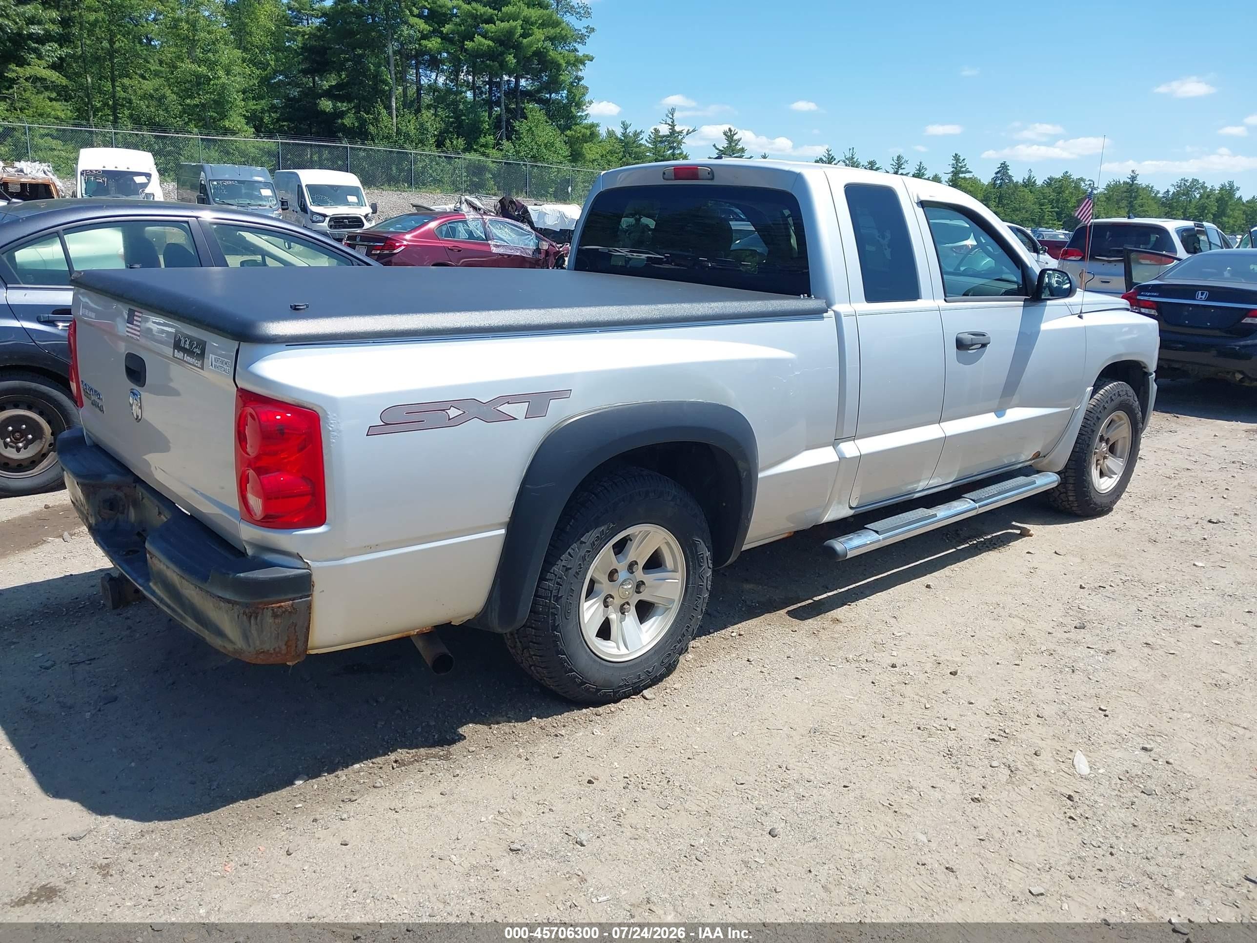 2008 Dodge Dakota Sxt/bighorn/lonestar Серебряный vin: 1D7HW32KX8S559546