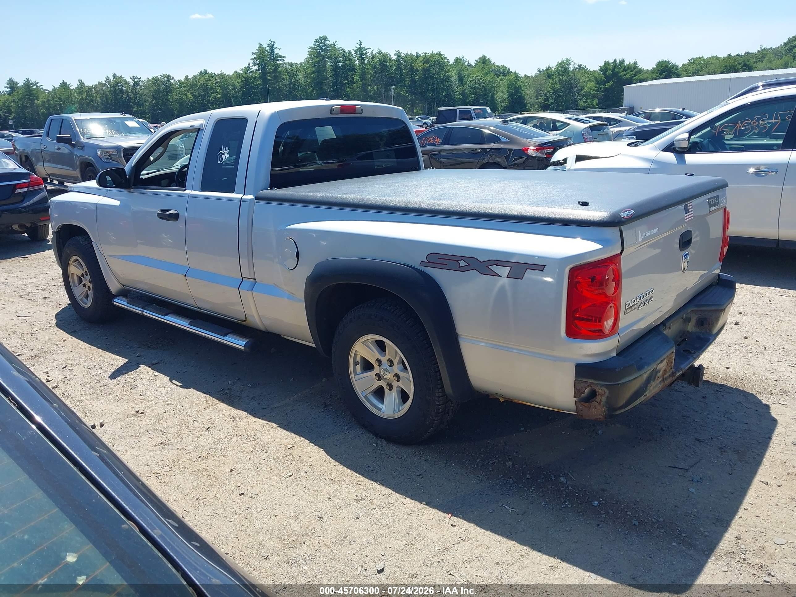 2008 Dodge Dakota Sxt/bighorn/lonestar Серебряный vin: 1D7HW32KX8S559546