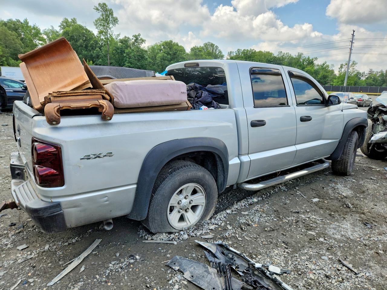 2008 Dodge Dakota Sxt Silver vin: 1D7HW38K48S632837