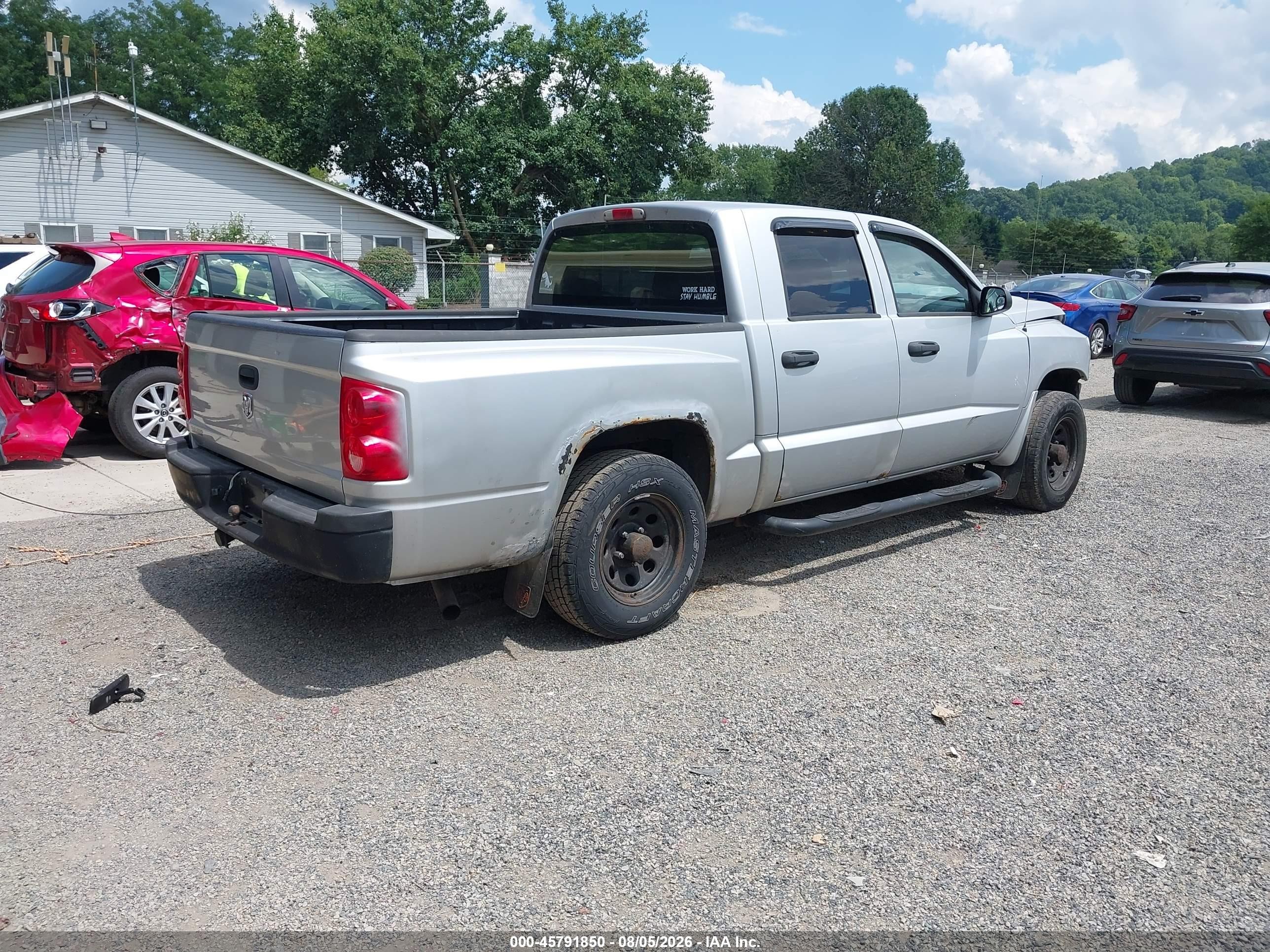 2008 Dodge Dakota Sxt/bighorn/lonestar Silver vin: 1D7HW38KX8S538929