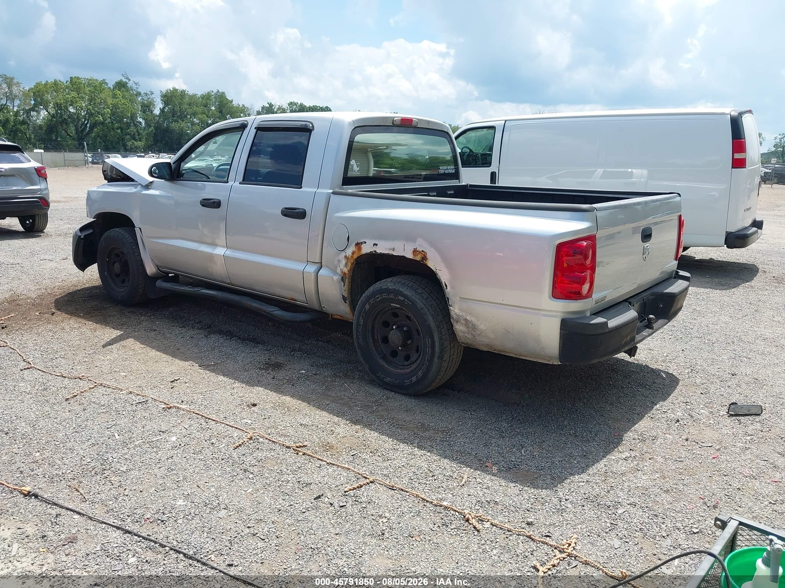 2008 Dodge Dakota Sxt/bighorn/lonestar Silver vin: 1D7HW38KX8S538929