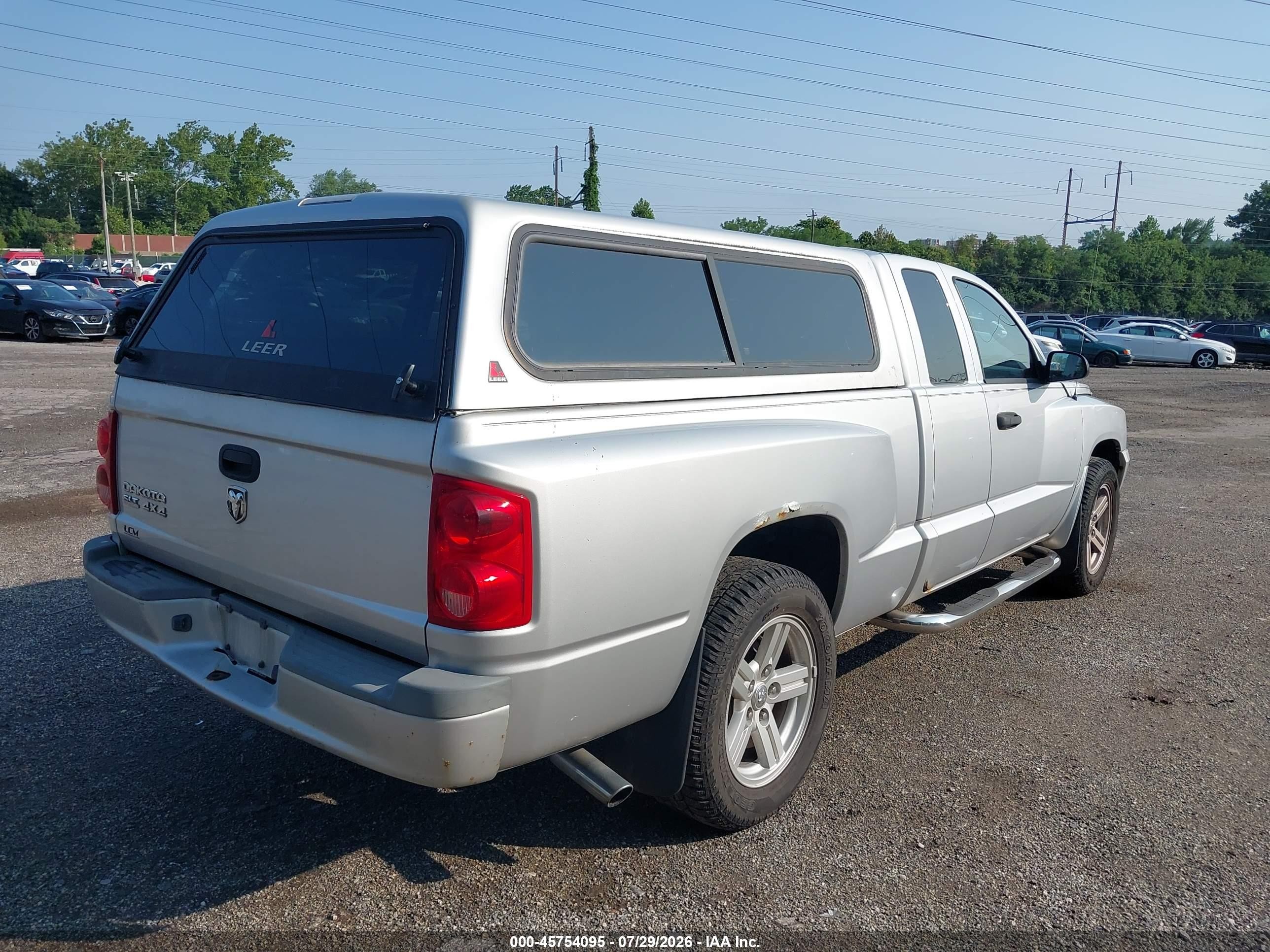 2007 Dodge Dakota Slt Silver vin: 1D7HW42K37S216016