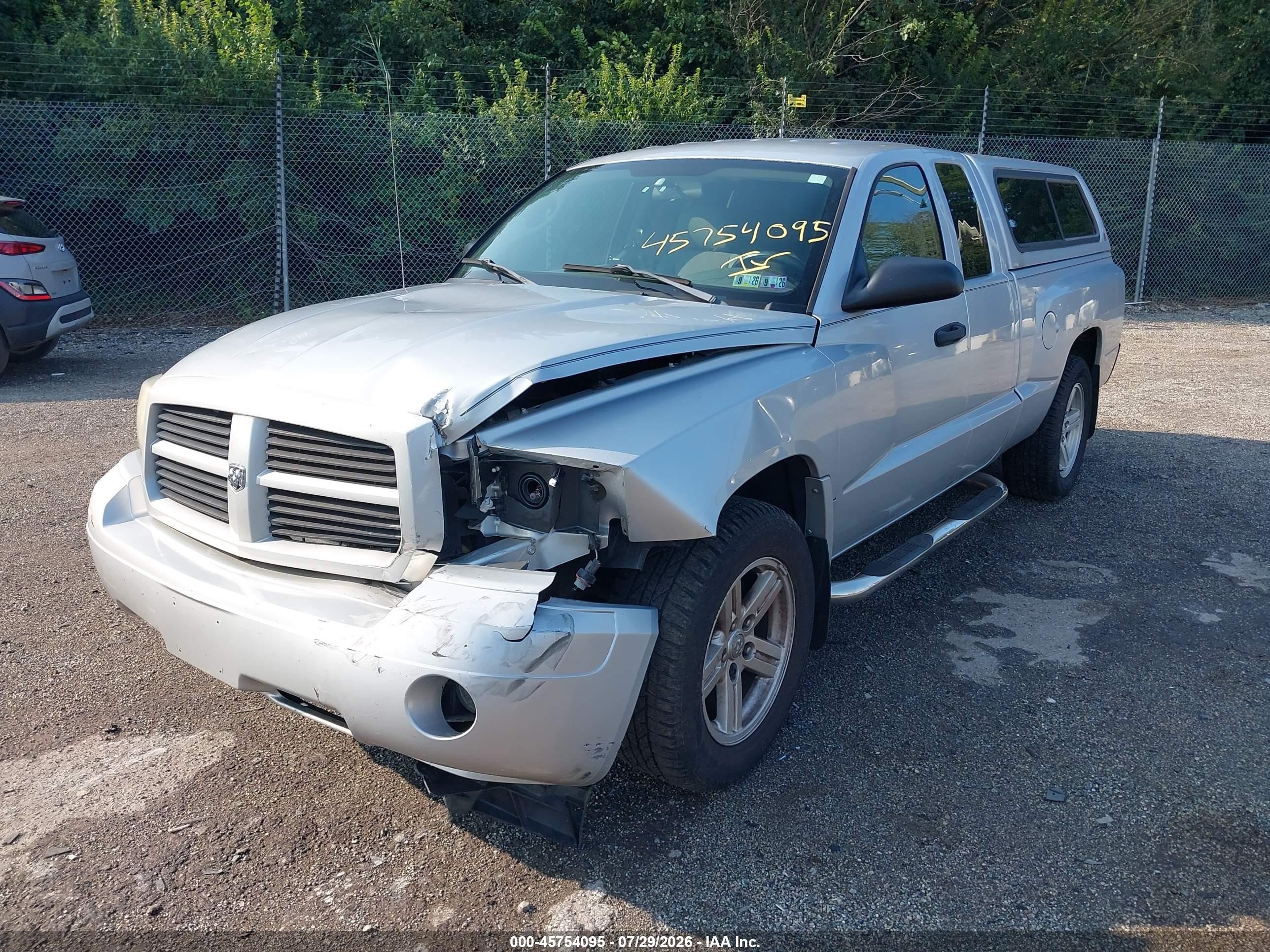 2007 Dodge Dakota Slt Silver vin: 1D7HW42K37S216016