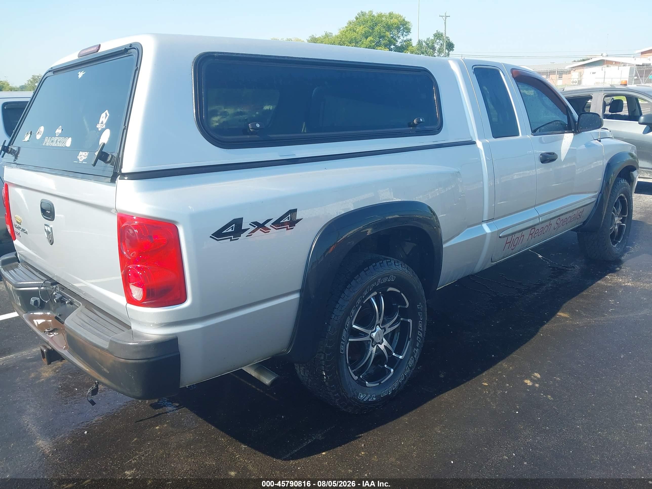 2007 Dodge Dakota Slt Silver vin: 1D7HW42K77S103671