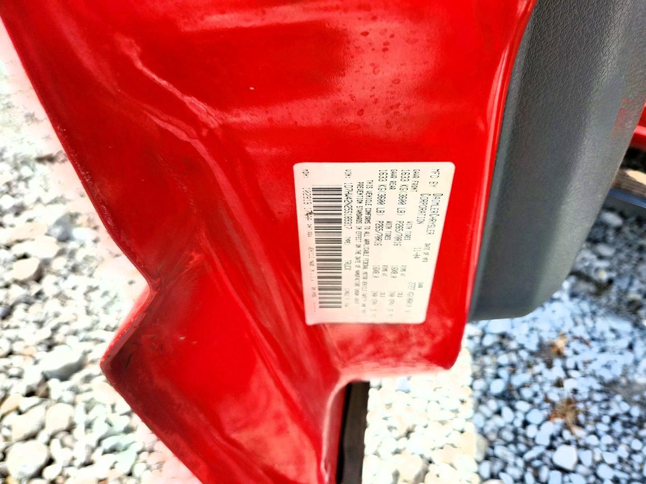 2005 Dodge Dakota Slt Red vin: 1D7HW42N25S189317