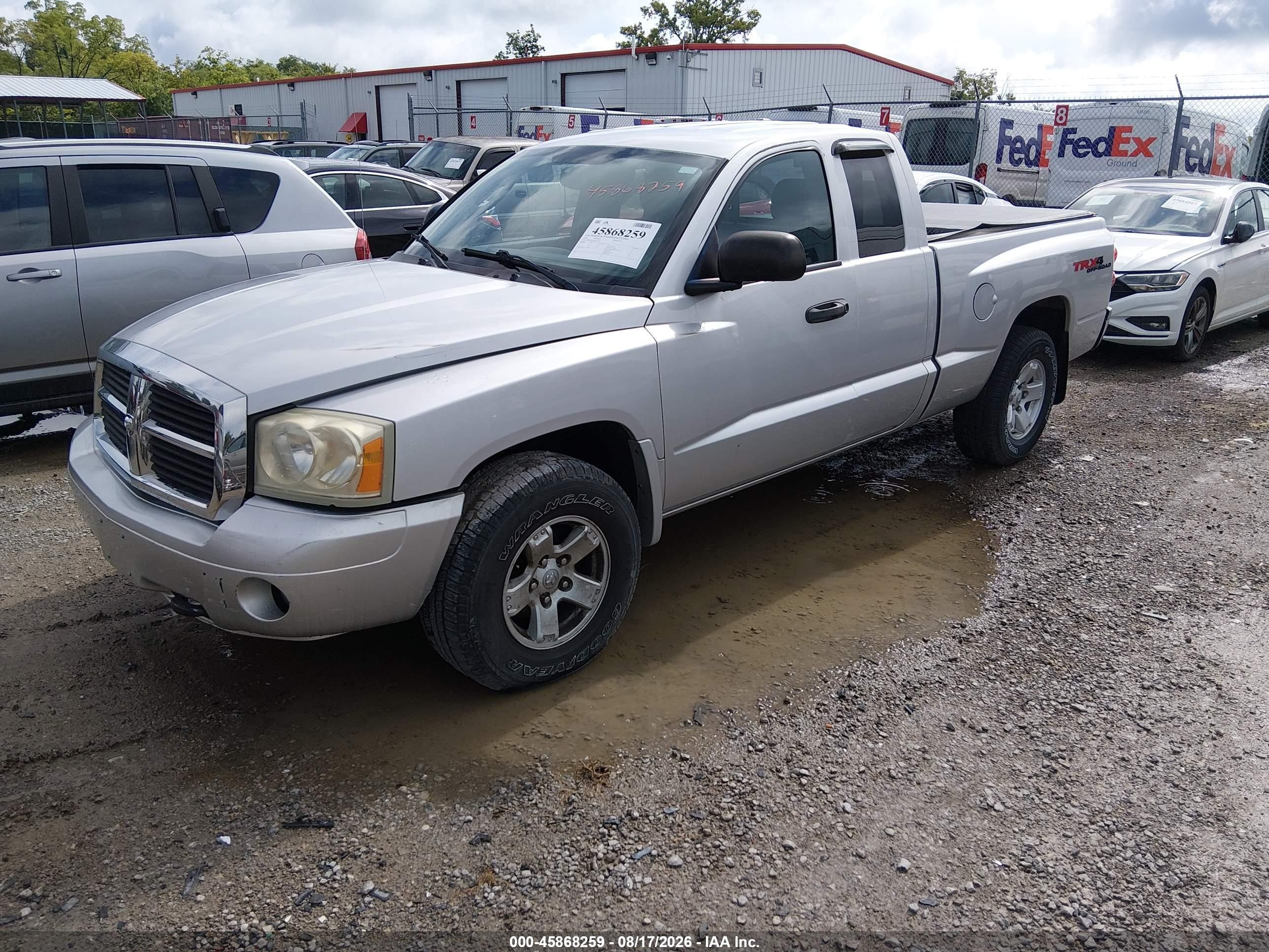 2006 Dodge Dakota Slt Серебряный vin: 1D7HW42N36S714550