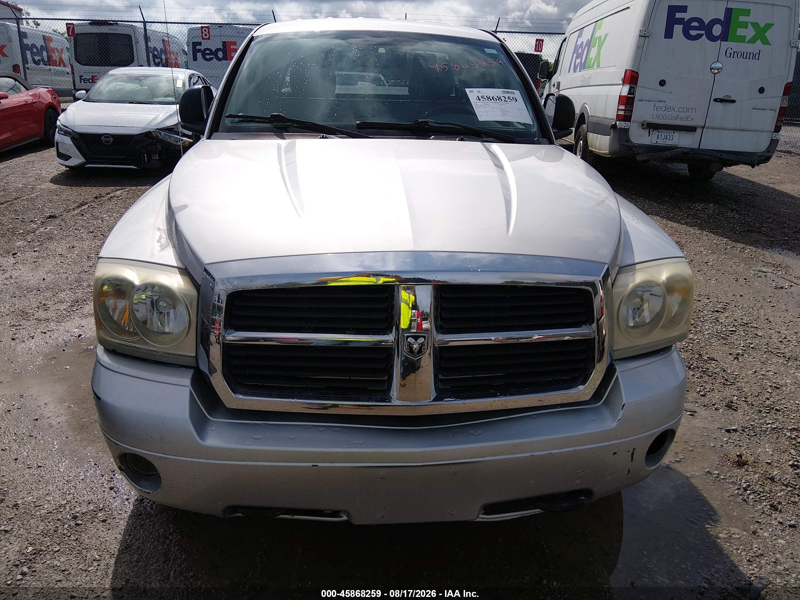 2006 Dodge Dakota Slt Серебряный vin: 1D7HW42N36S714550
