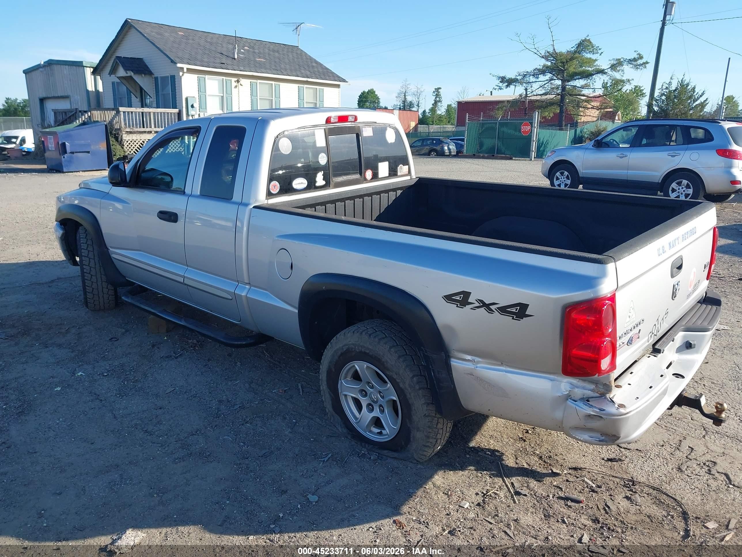 2005 Dodge Dakota Slt Silver vin: 1D7HW42N55S331238