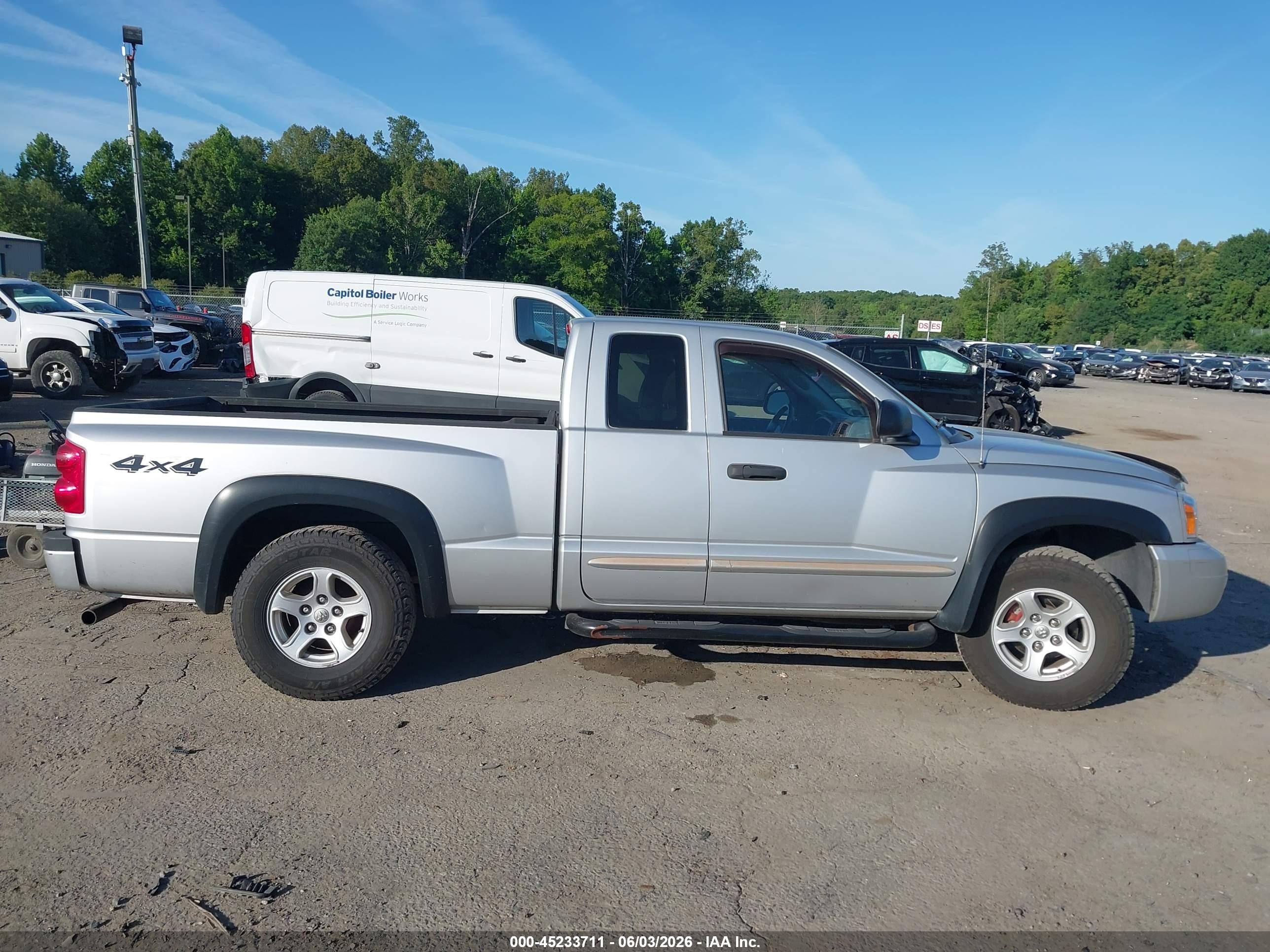 2005 Dodge Dakota Slt Silver vin: 1D7HW42N55S331238