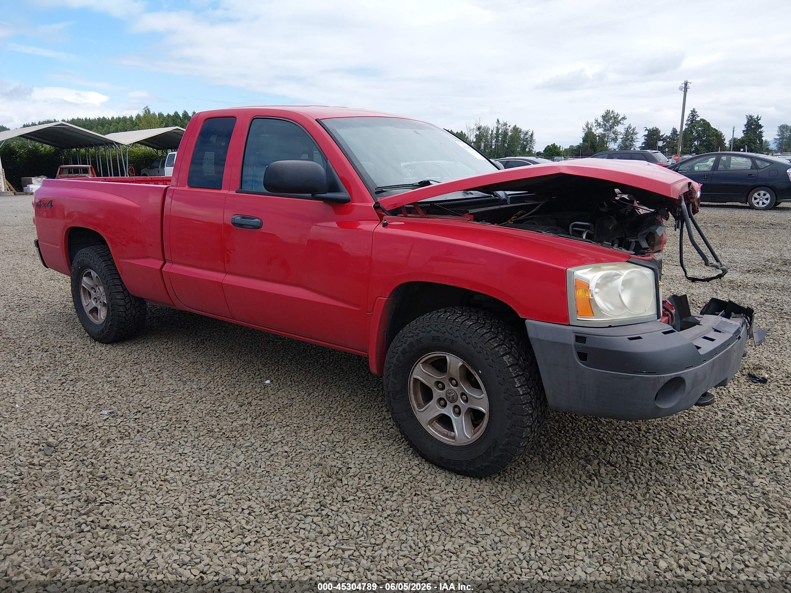 2005 Dodge Dakota Slt Red vin: 1D7HW42N95S179352