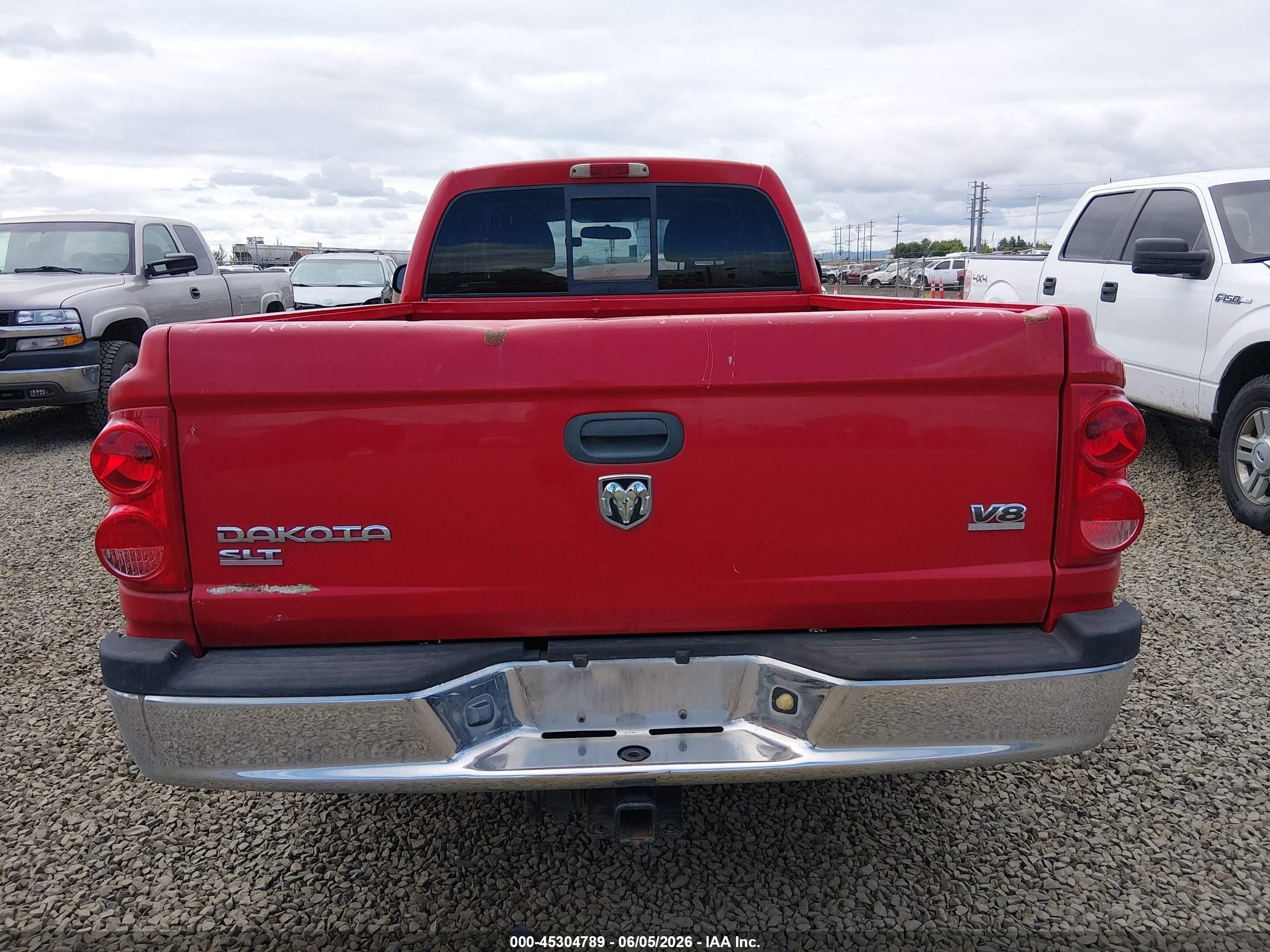 2005 Dodge Dakota Slt Red vin: 1D7HW42N95S179352