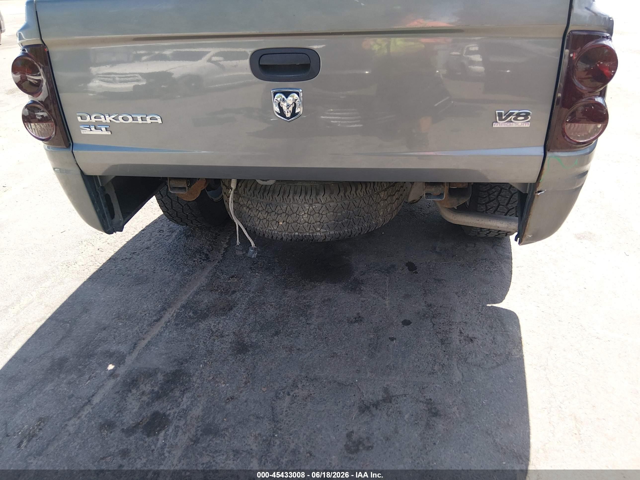 2005 Dodge Dakota Slt Silver vin: 1D7HW42NX5S248176