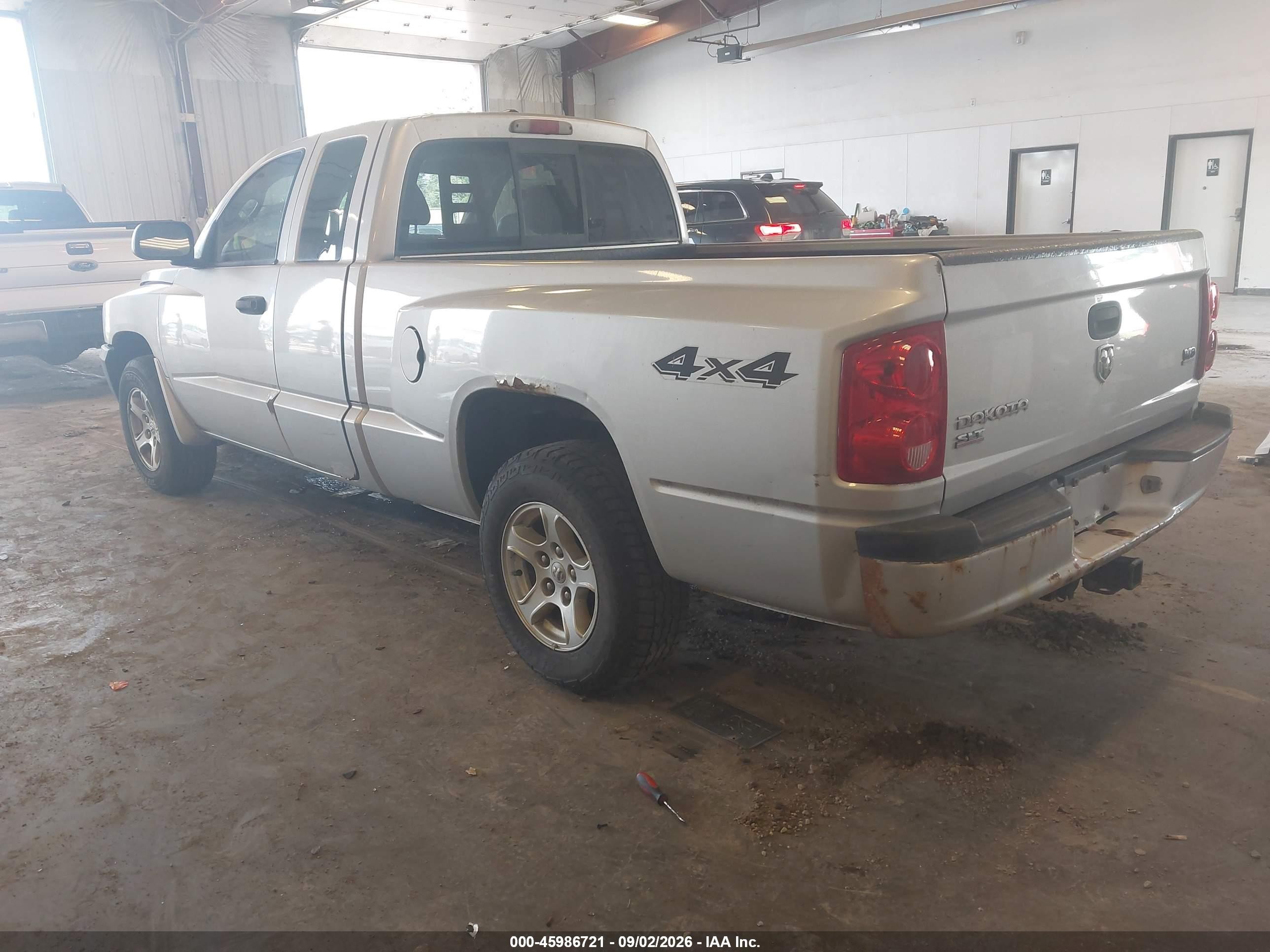2007 Dodge Dakota Slt Gray vin: 1D7HW42P07S128889