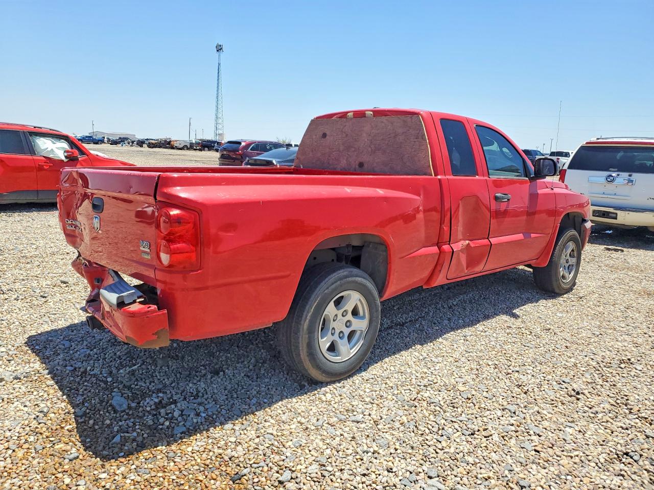 2007 Dodge Dakota Red vin: 1D7HW42P47S248582