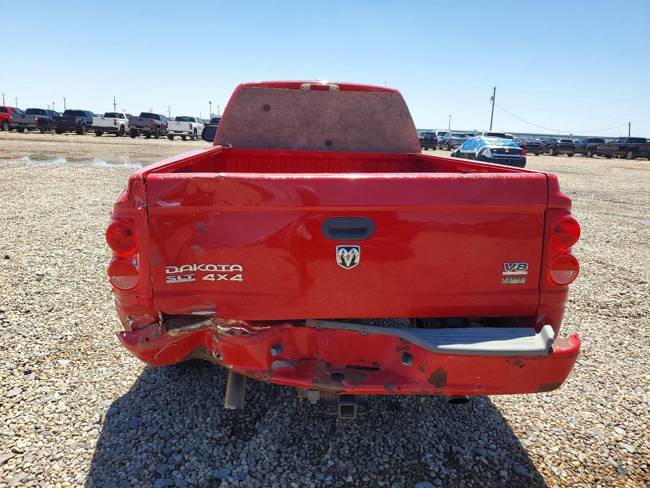 2007 Dodge Dakota Red vin: 1D7HW42P47S248582