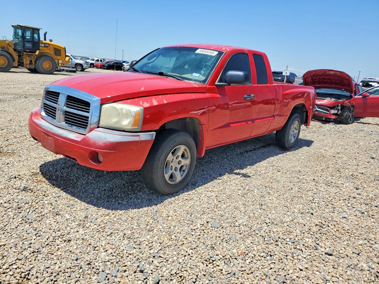 2007 Dodge Dakota Красный vin: 1D7HW42P47S248582