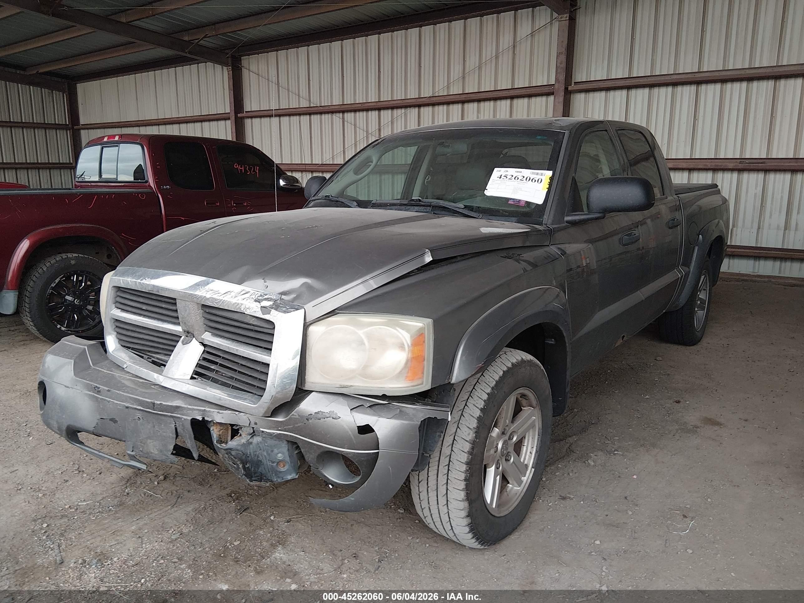 2007 Dodge Dakota Slt Gray vin: 1D7HW48J57S119723
