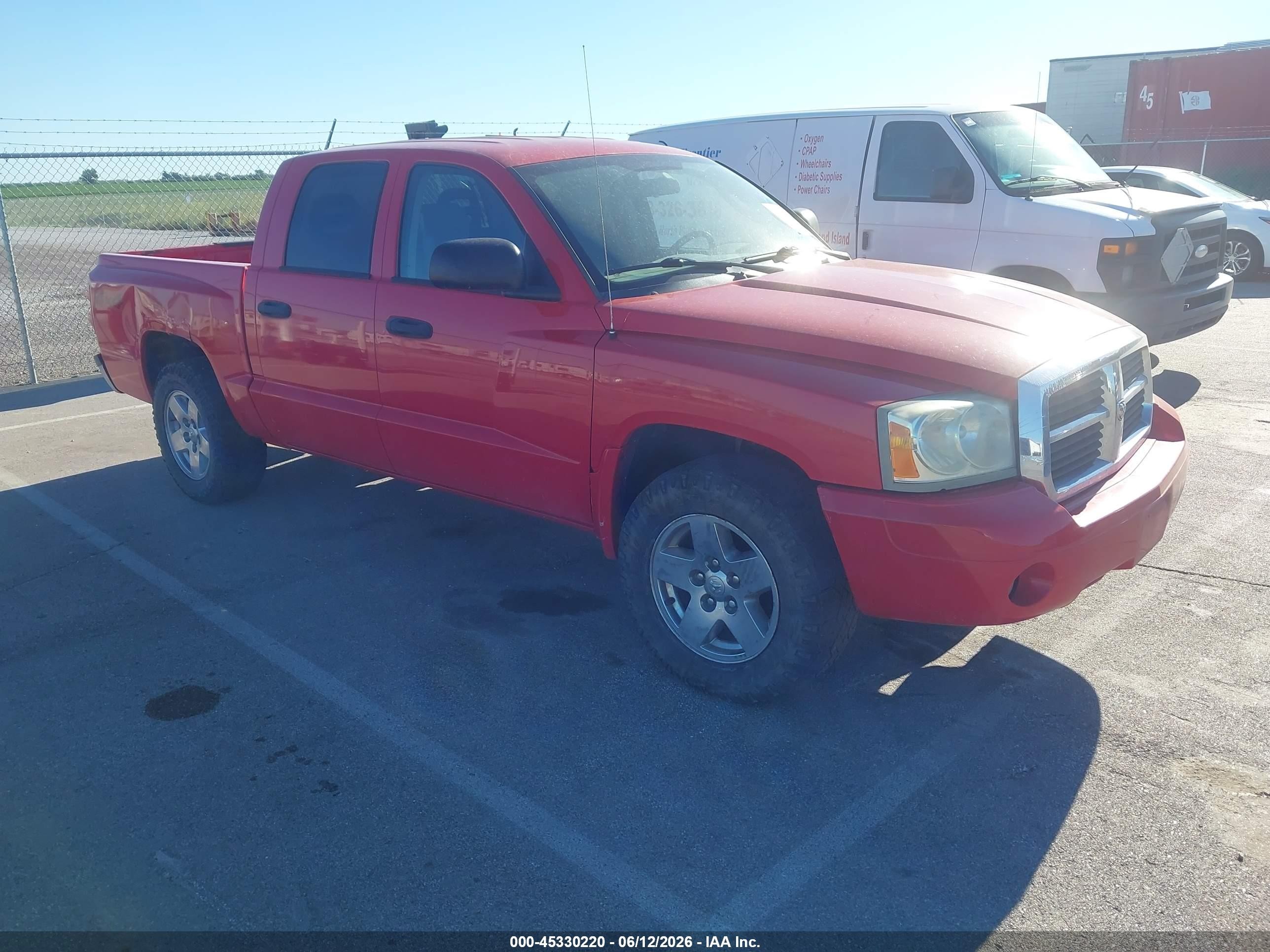 2006 Dodge Dakota Slt Red vin: 1D7HW48J66S563983