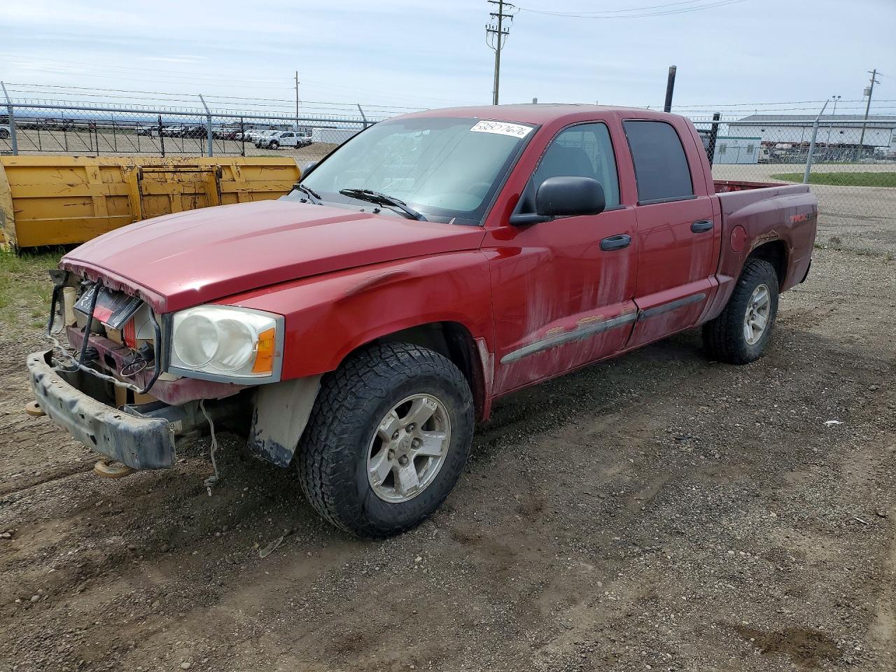 2006 Dodge Dakota Quad Slt Red vin: 1D7HW48J96S541296