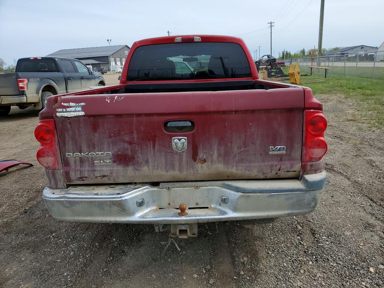 2006 Dodge Dakota Quad Slt Red vin: 1D7HW48J96S541296