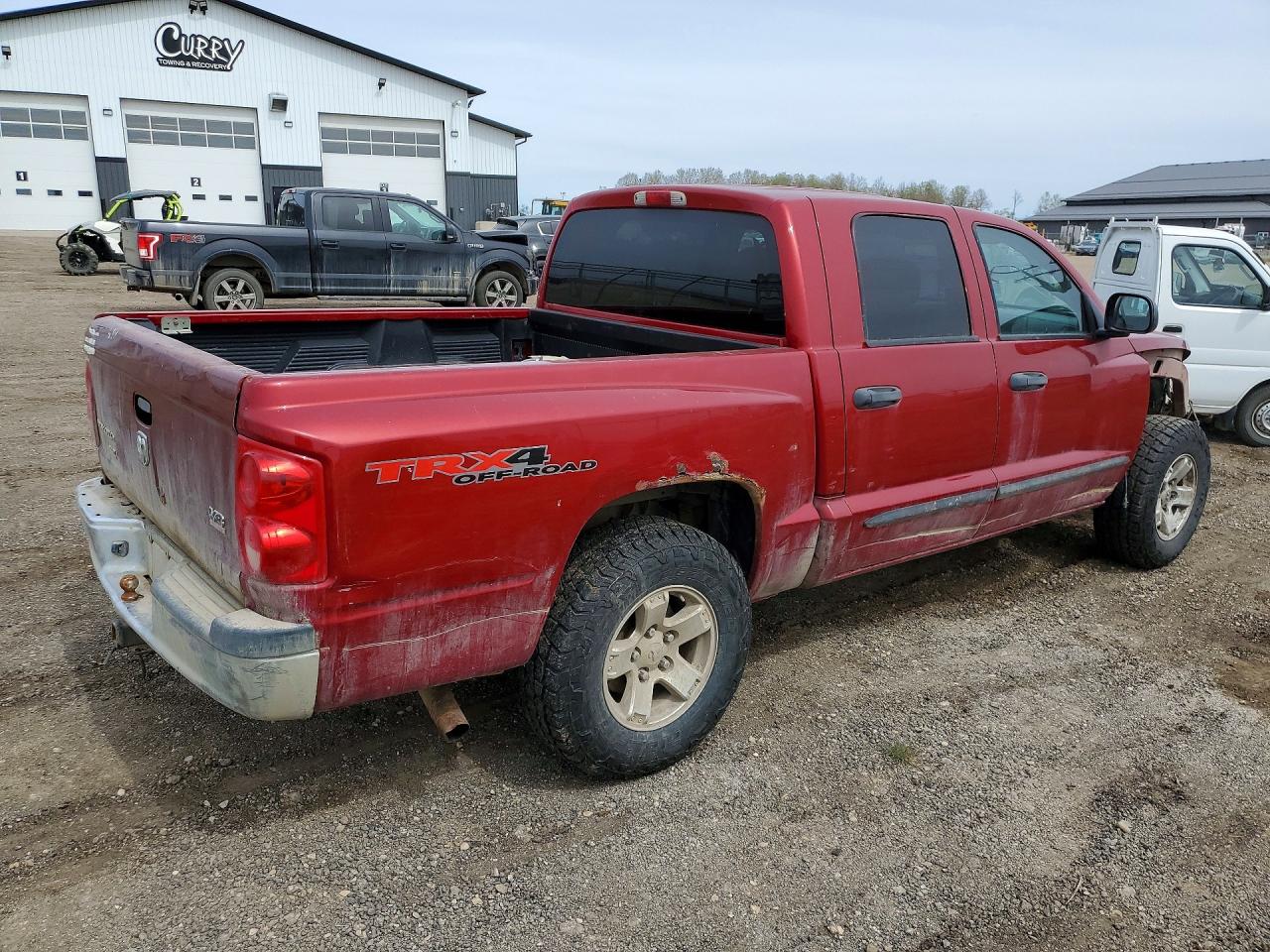 2006 Dodge Dakota Quad Slt Red vin: 1D7HW48J96S541296