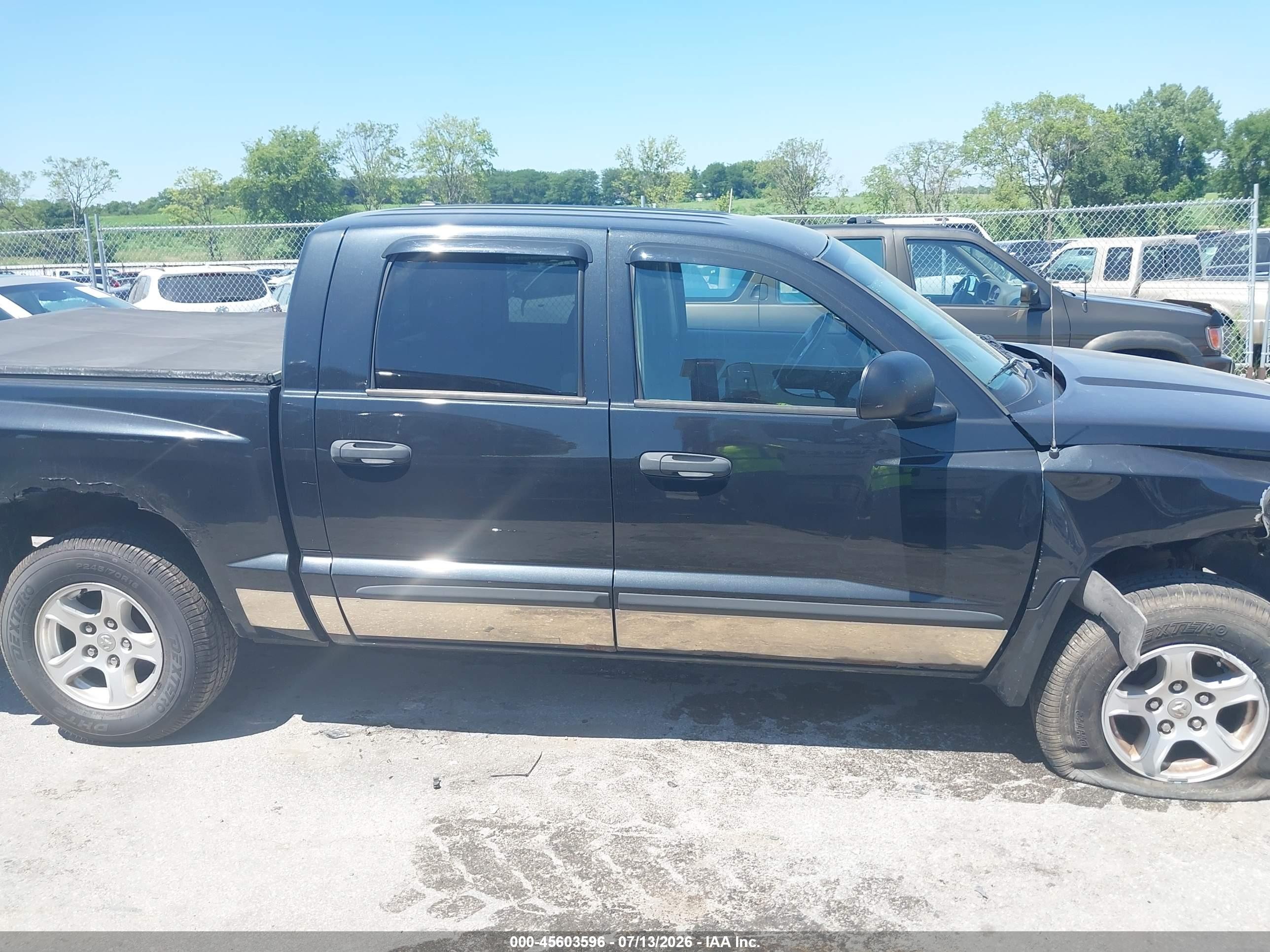 2007 Dodge Dakota Slt Black vin: 1D7HW48J97S128134