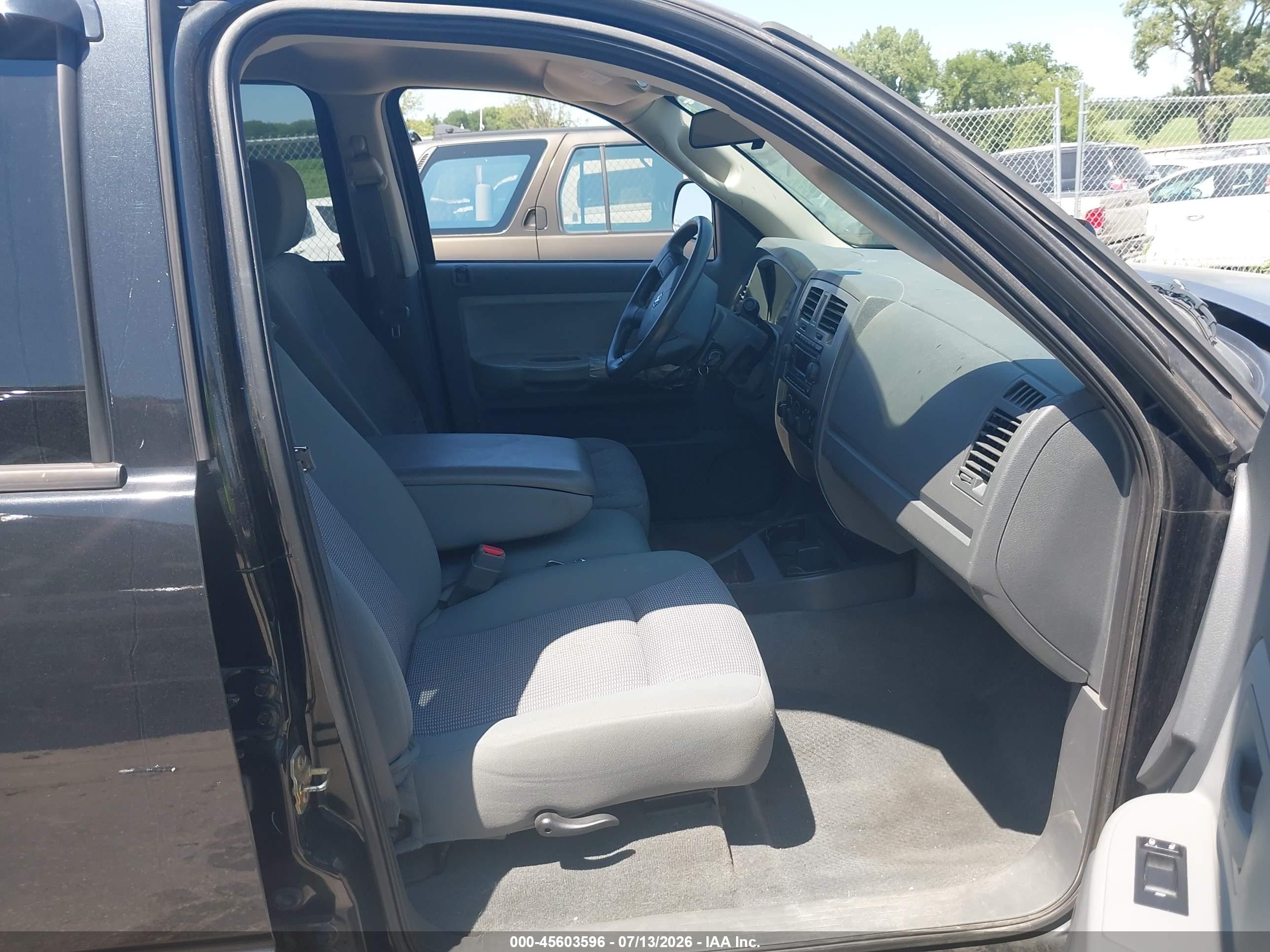 2007 Dodge Dakota Slt Black vin: 1D7HW48J97S128134