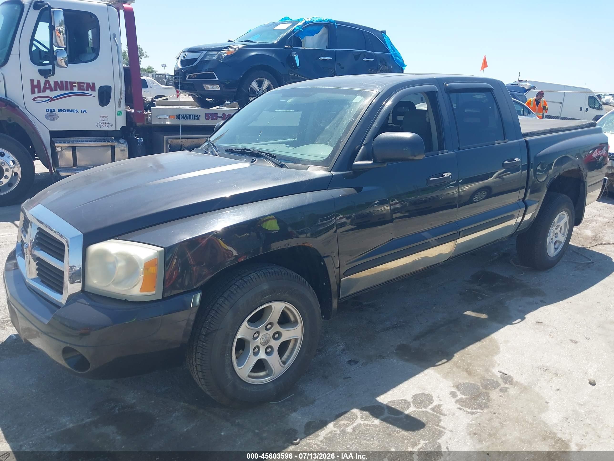 2007 Dodge Dakota Slt Black vin: 1D7HW48J97S128134