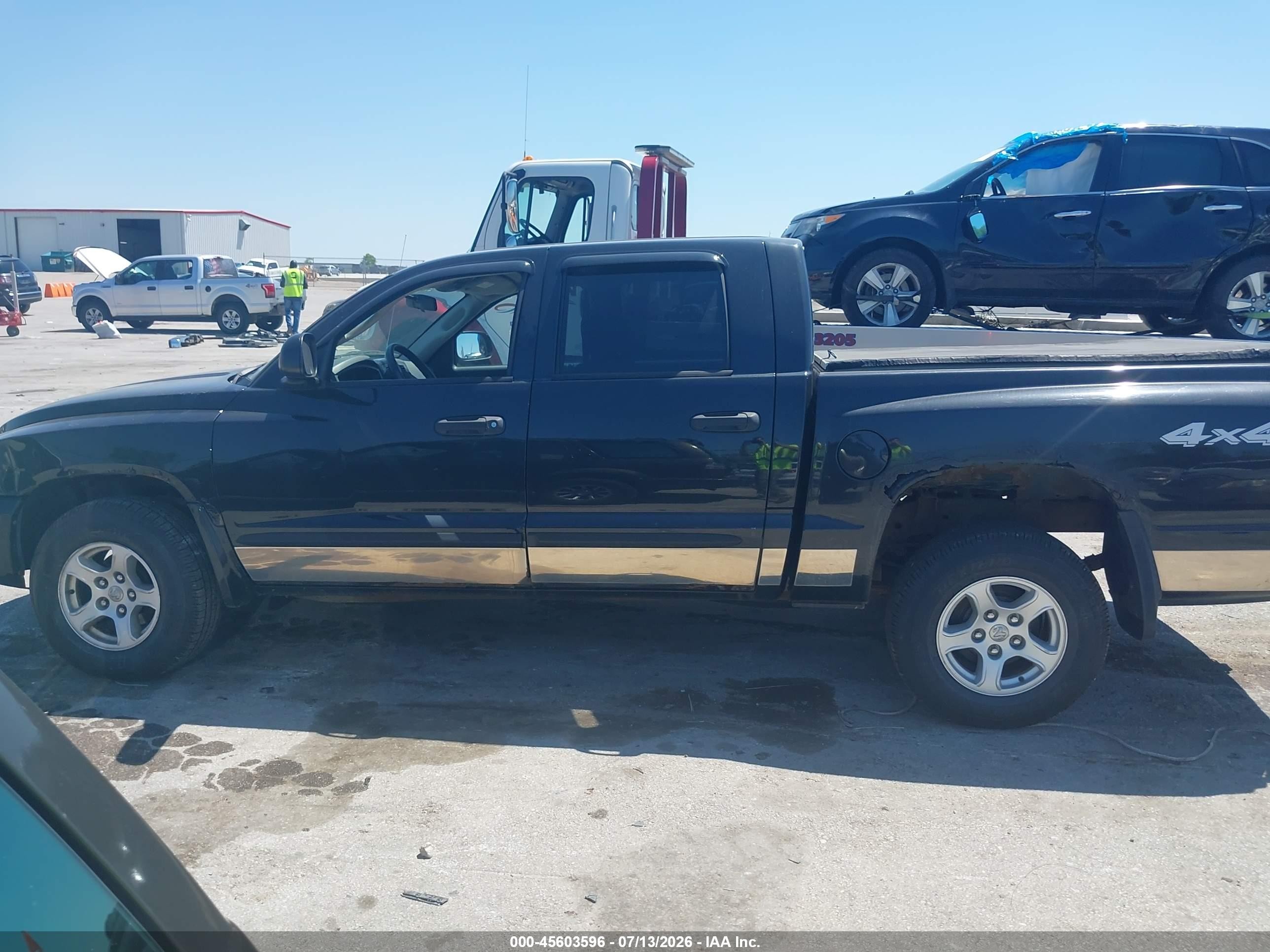 2007 Dodge Dakota Slt Black vin: 1D7HW48J97S128134