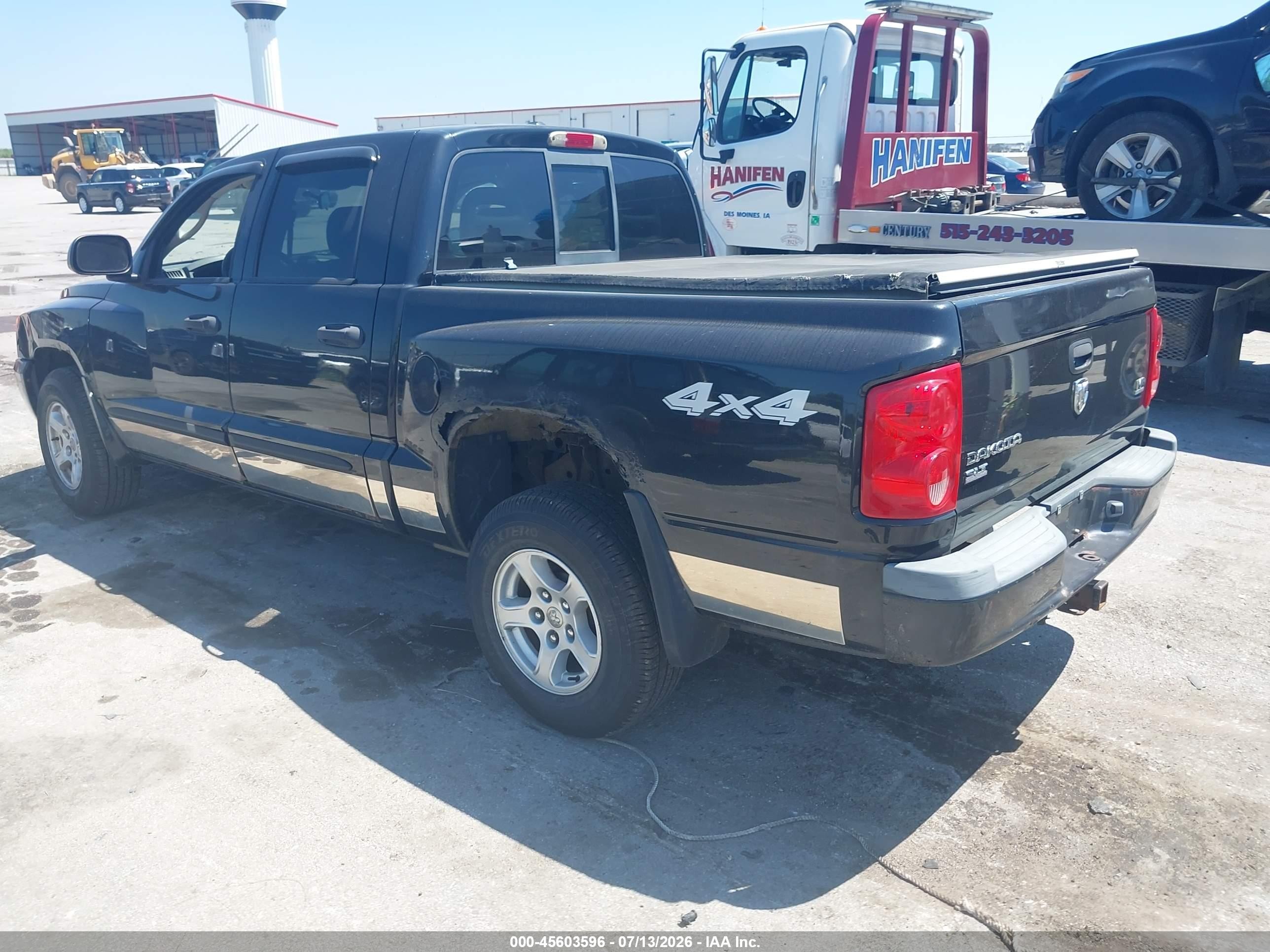 2007 Dodge Dakota Slt Black vin: 1D7HW48J97S128134
