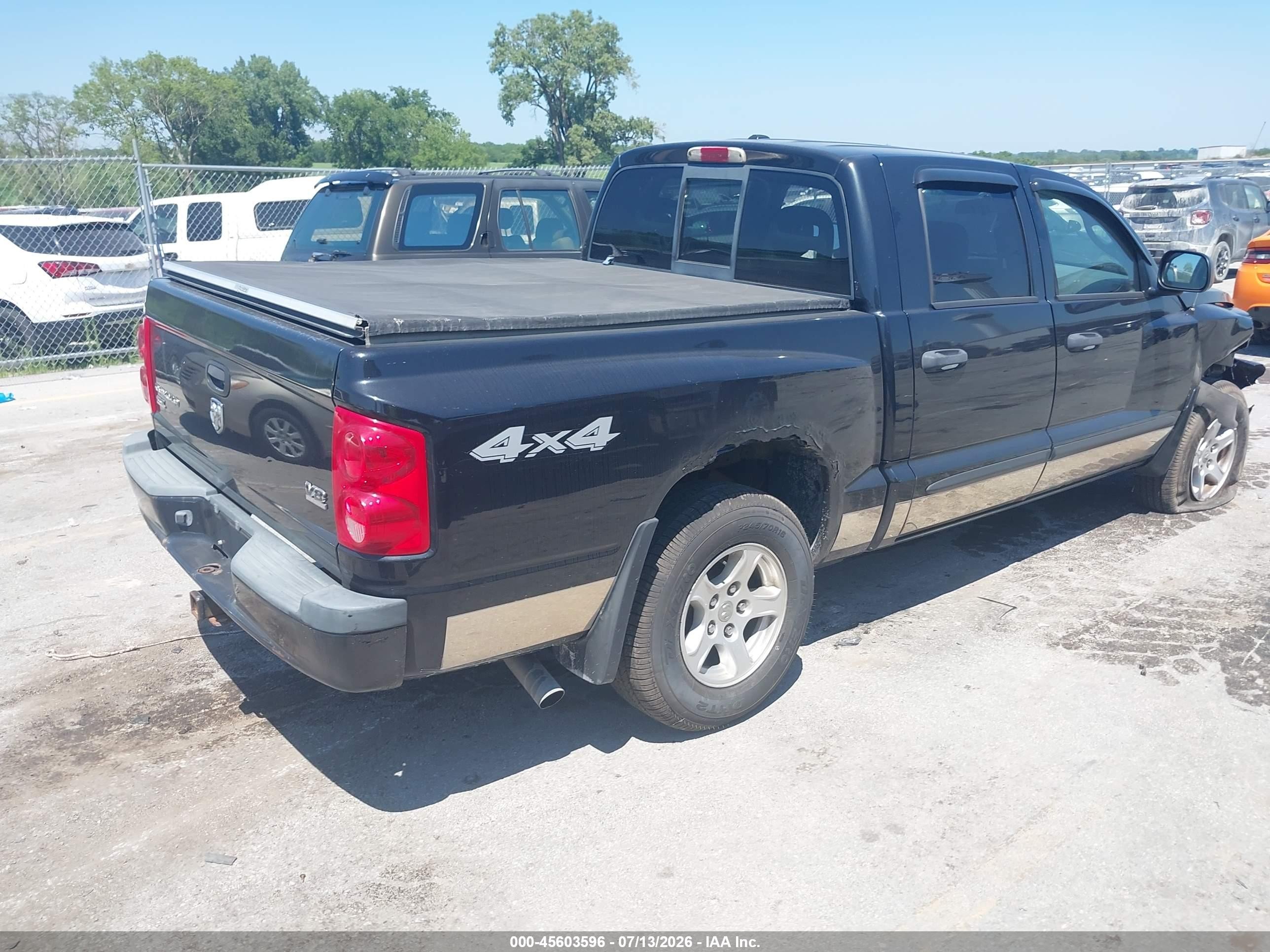 2007 Dodge Dakota Slt Black vin: 1D7HW48J97S128134