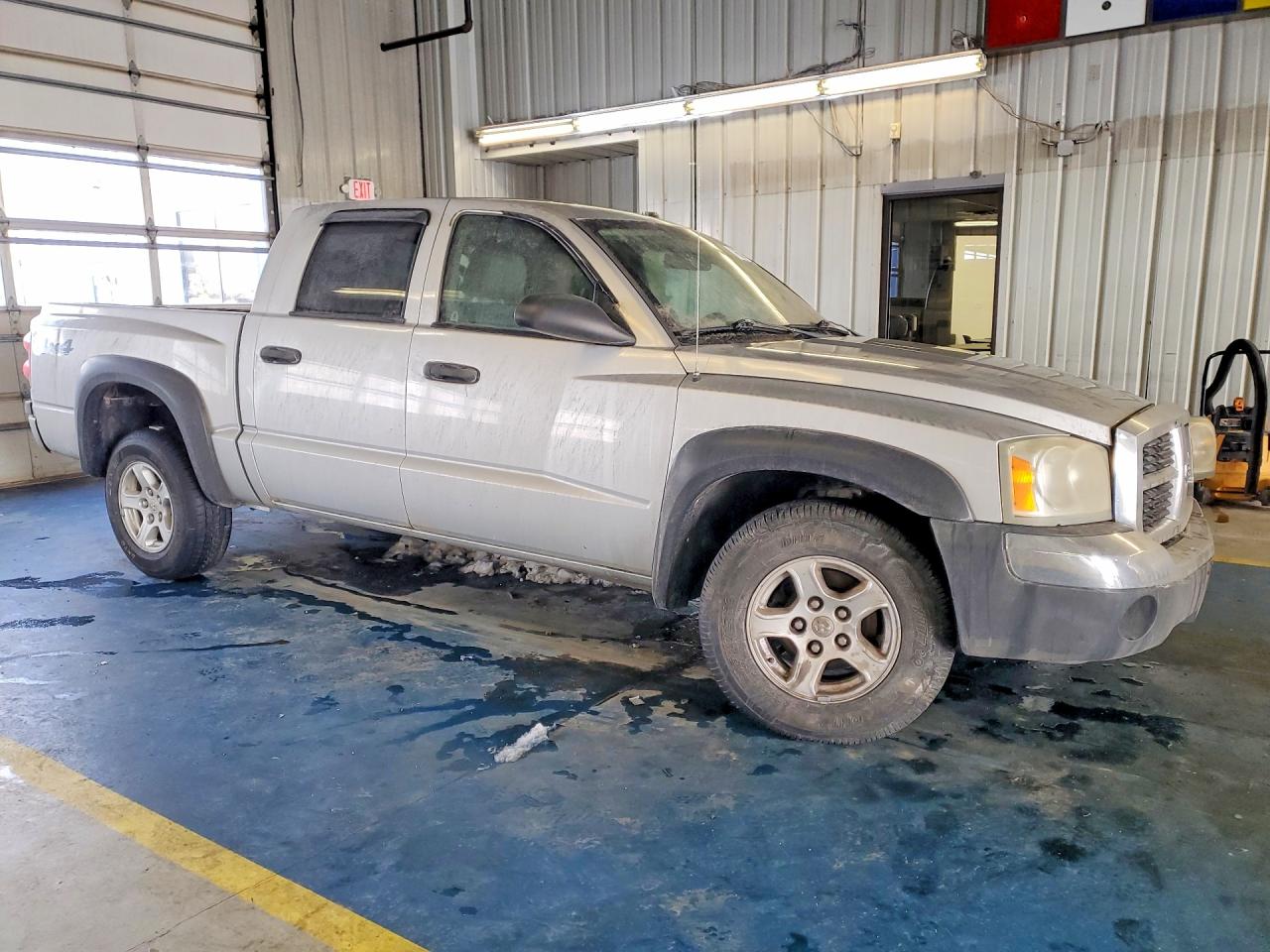 2005 Dodge Dakota Quad Slt Silver vin: 1D7HW48K05S290787