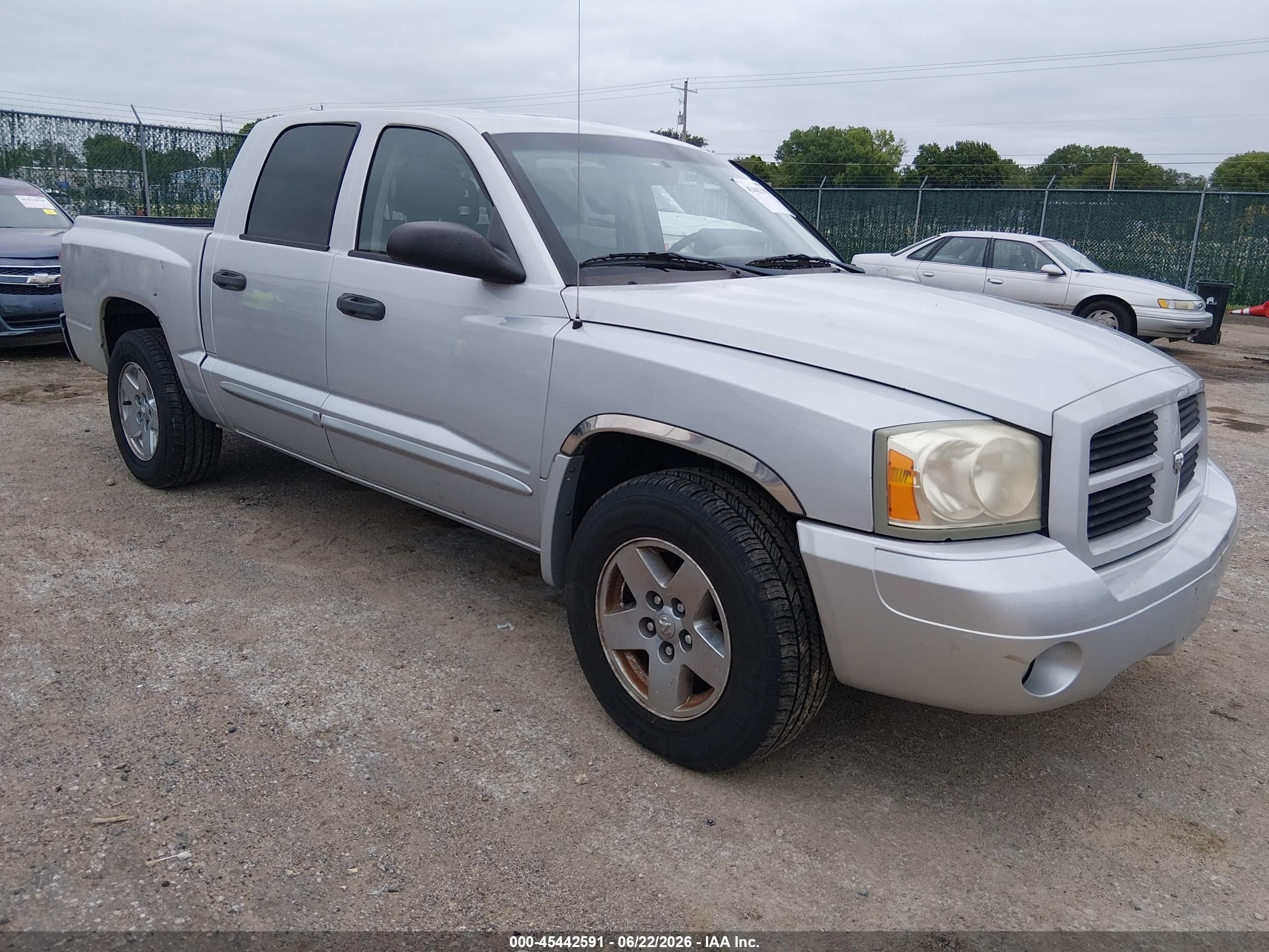 2006 Dodge Dakota Slt Silver vin: 1D7HW48K16S624617