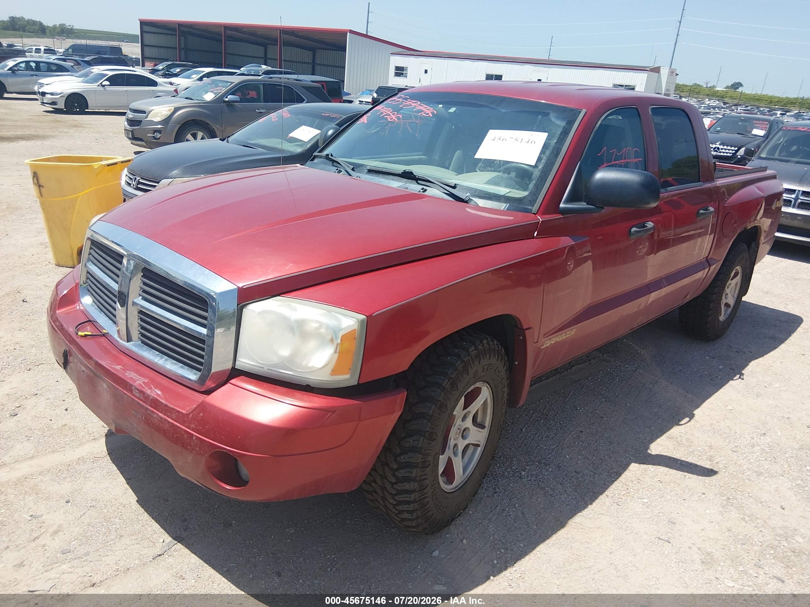 2006 Dodge Dakota Slt Red vin: 1D7HW48K36S664973