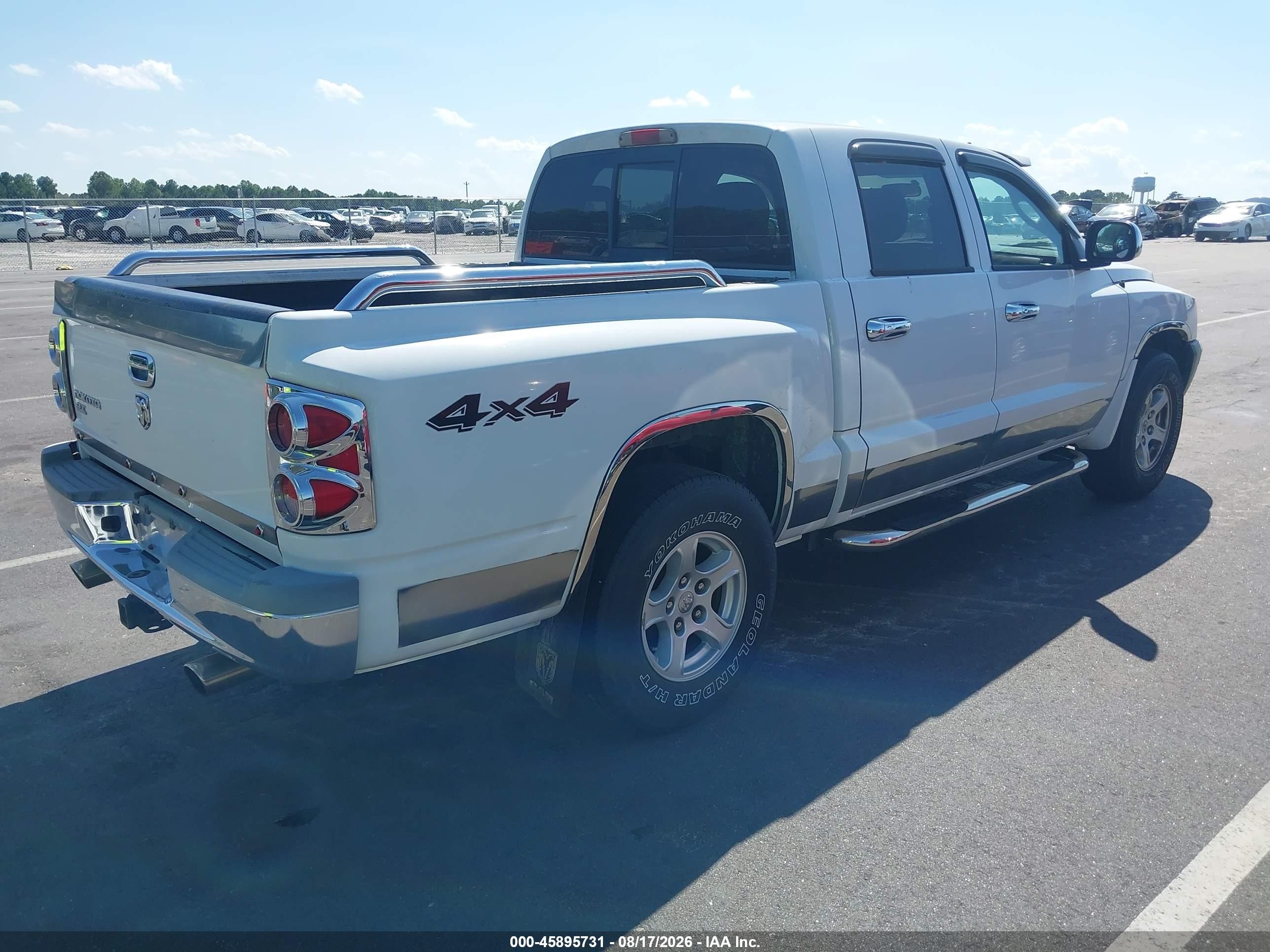 2005 Dodge Dakota Slt White vin: 1D7HW48K55S227037