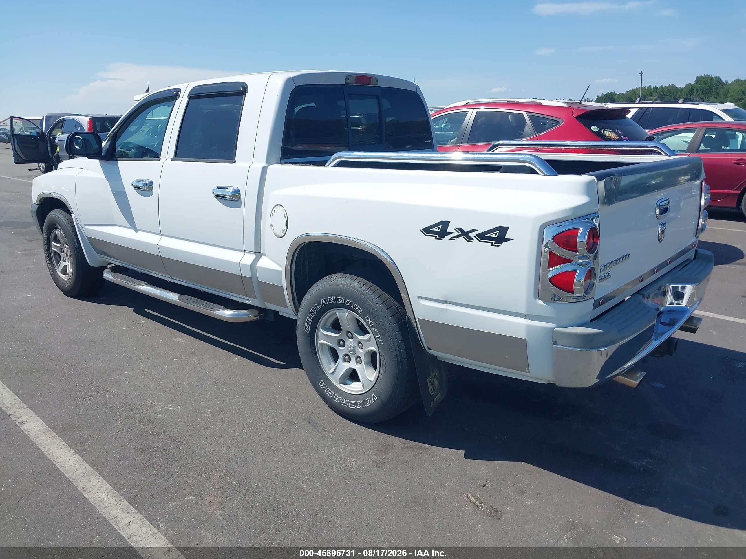 2005 Dodge Dakota Slt White vin: 1D7HW48K55S227037