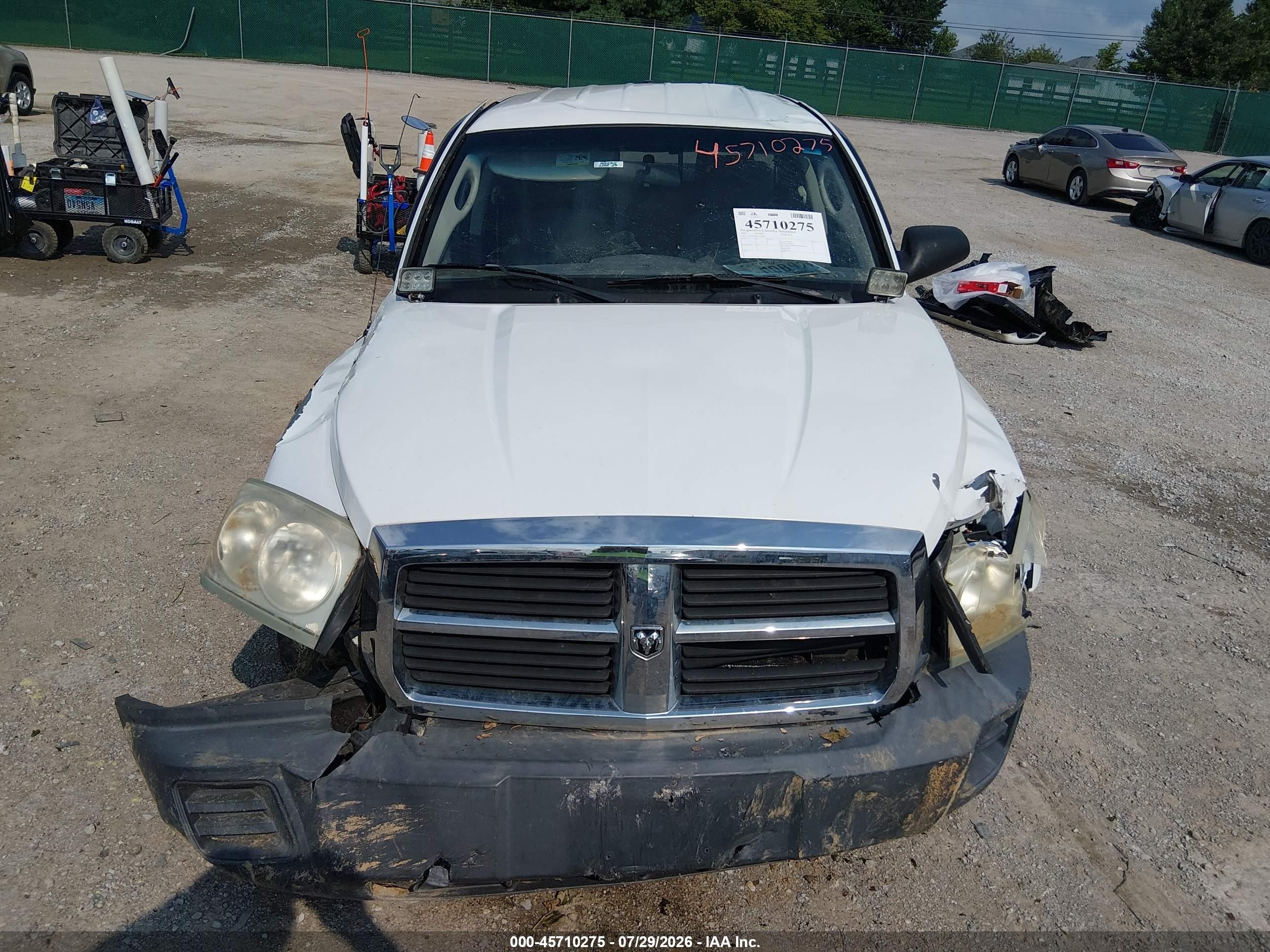 2007 Dodge Dakota Slt White vin: 1D7HW48K57S128933