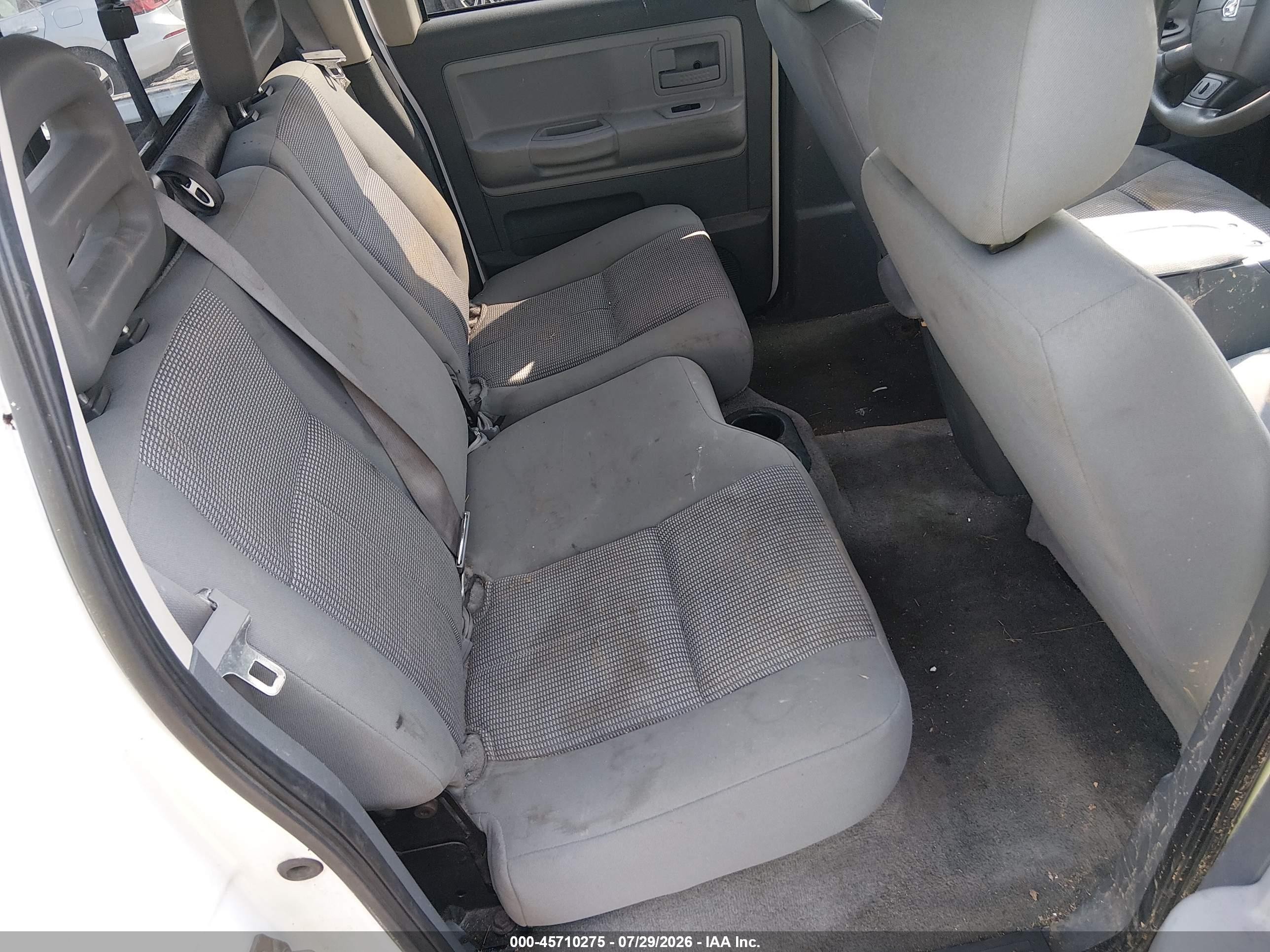 2007 Dodge Dakota Slt White vin: 1D7HW48K57S128933