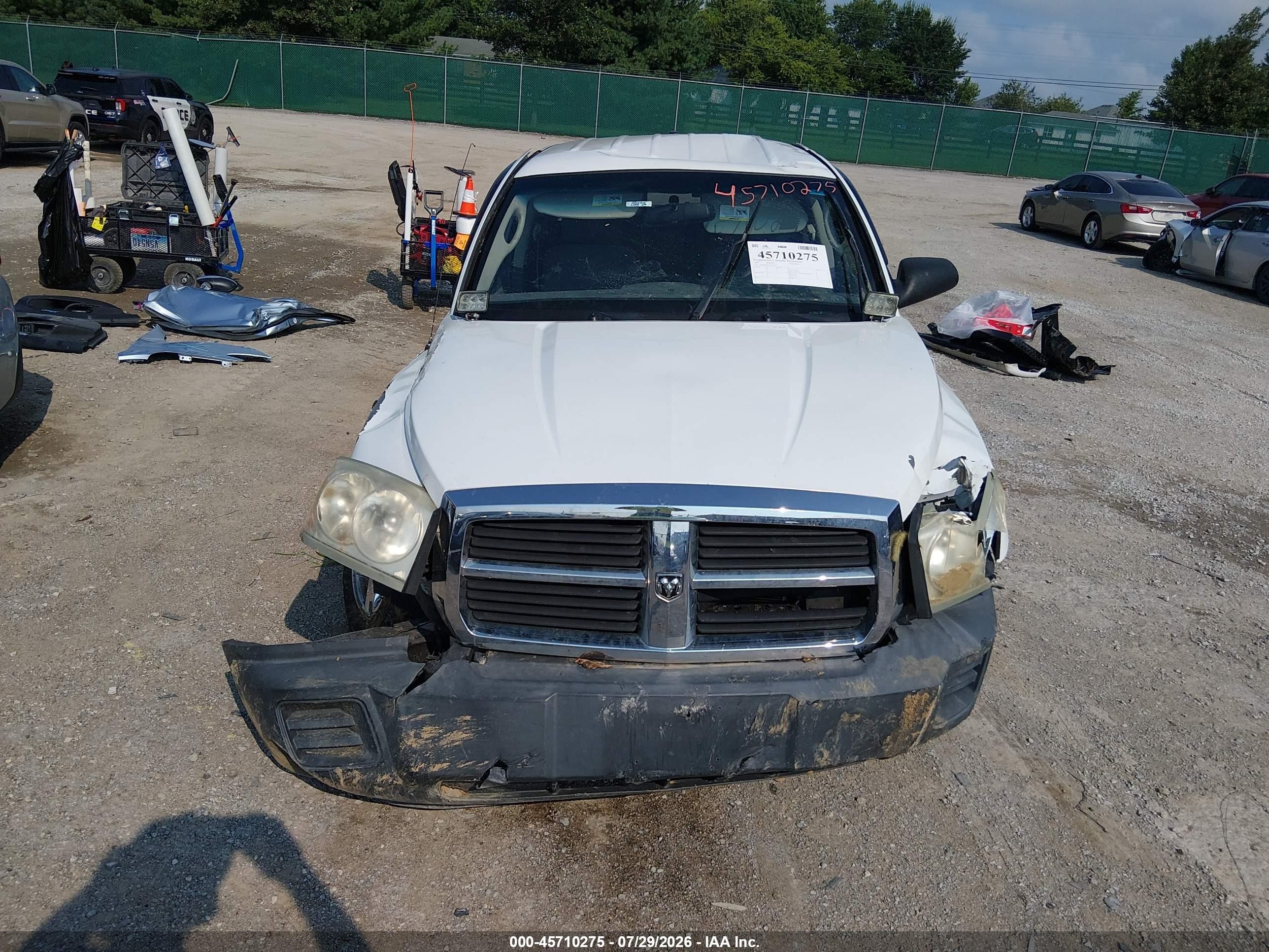 2007 Dodge Dakota Slt White vin: 1D7HW48K57S128933
