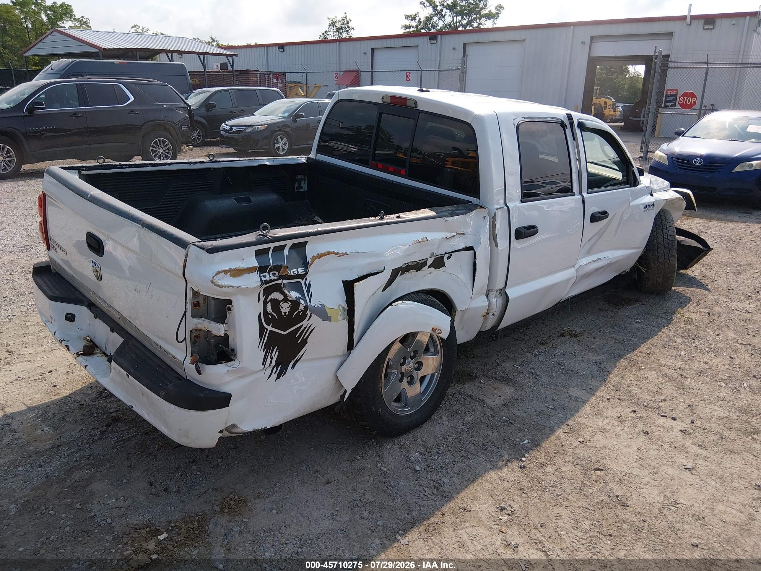 2007 Dodge Dakota Slt White vin: 1D7HW48K57S128933