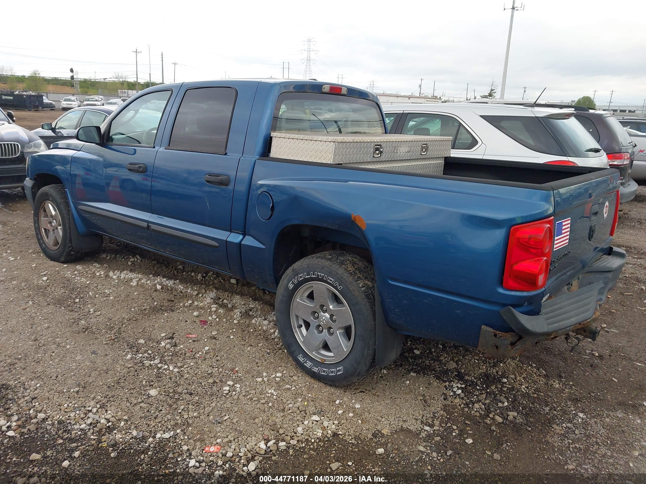2006 Dodge Dakota Slt Синий vin: 1D7HW48K66S703958