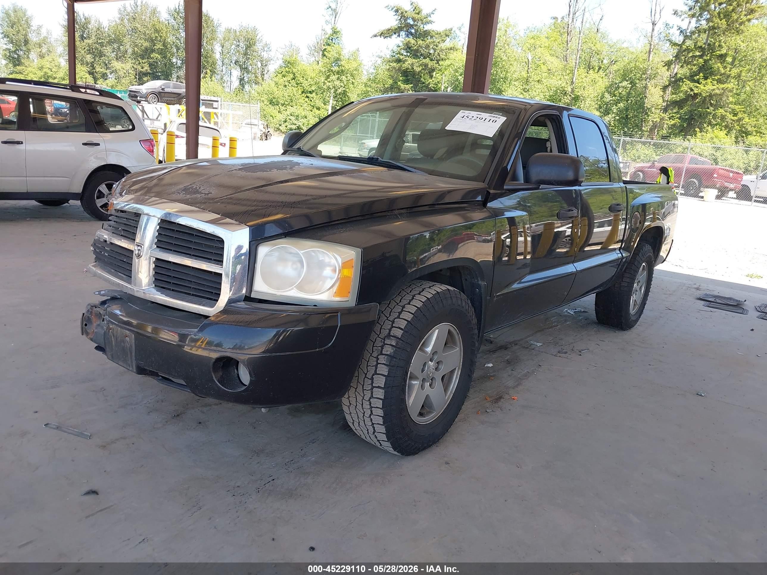 2006 Dodge Dakota Slt Black vin: 1D7HW48K86S637736