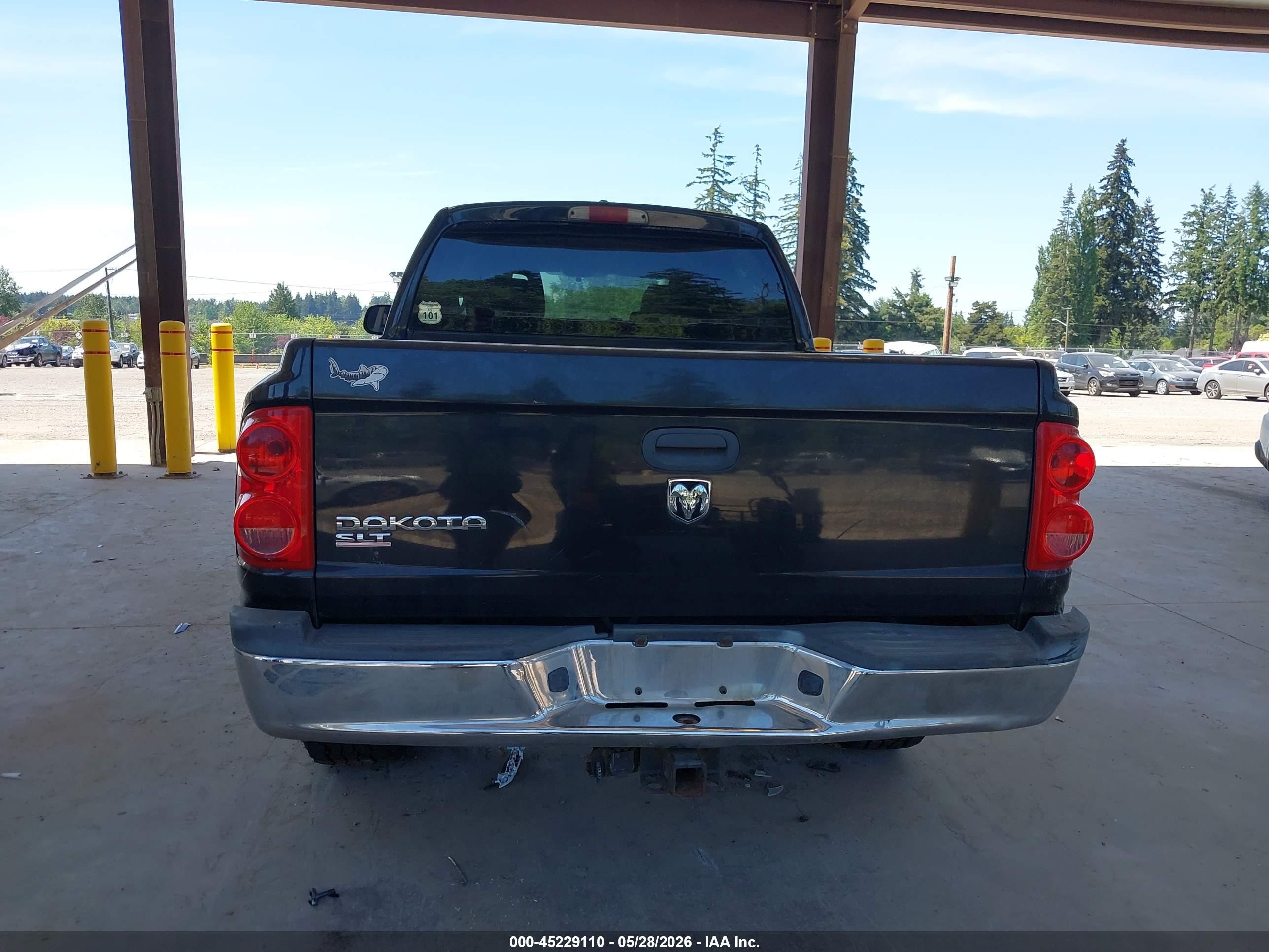 2006 Dodge Dakota Slt Black vin: 1D7HW48K86S637736