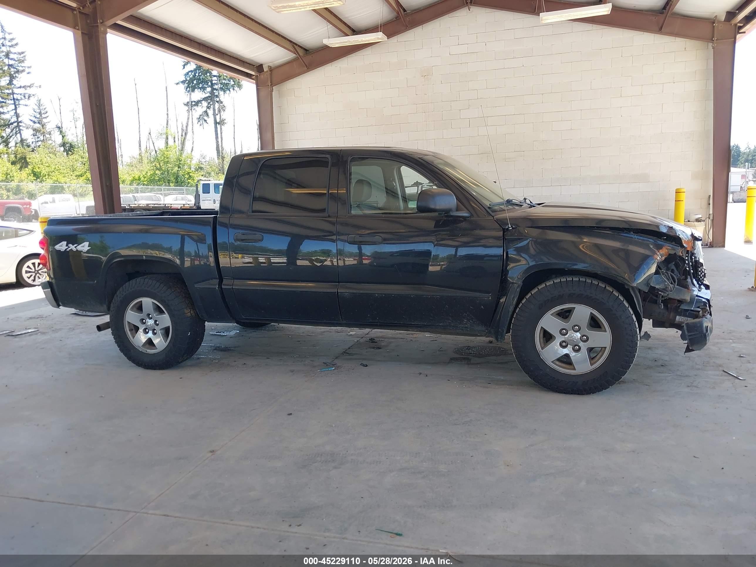 2006 Dodge Dakota Slt Black vin: 1D7HW48K86S637736