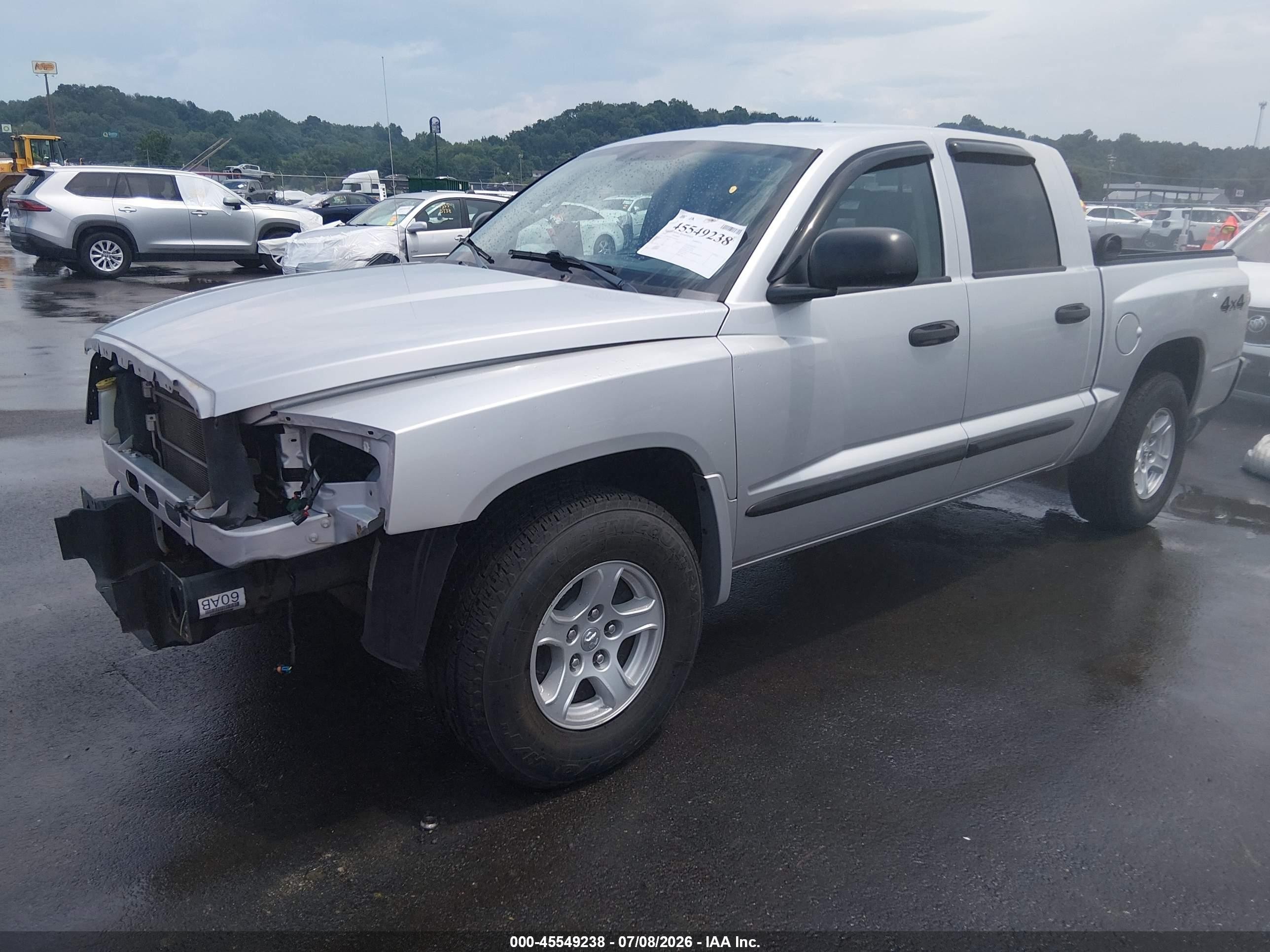 2005 Dodge Dakota Slt Silver vin: 1D7HW48K95S289590
