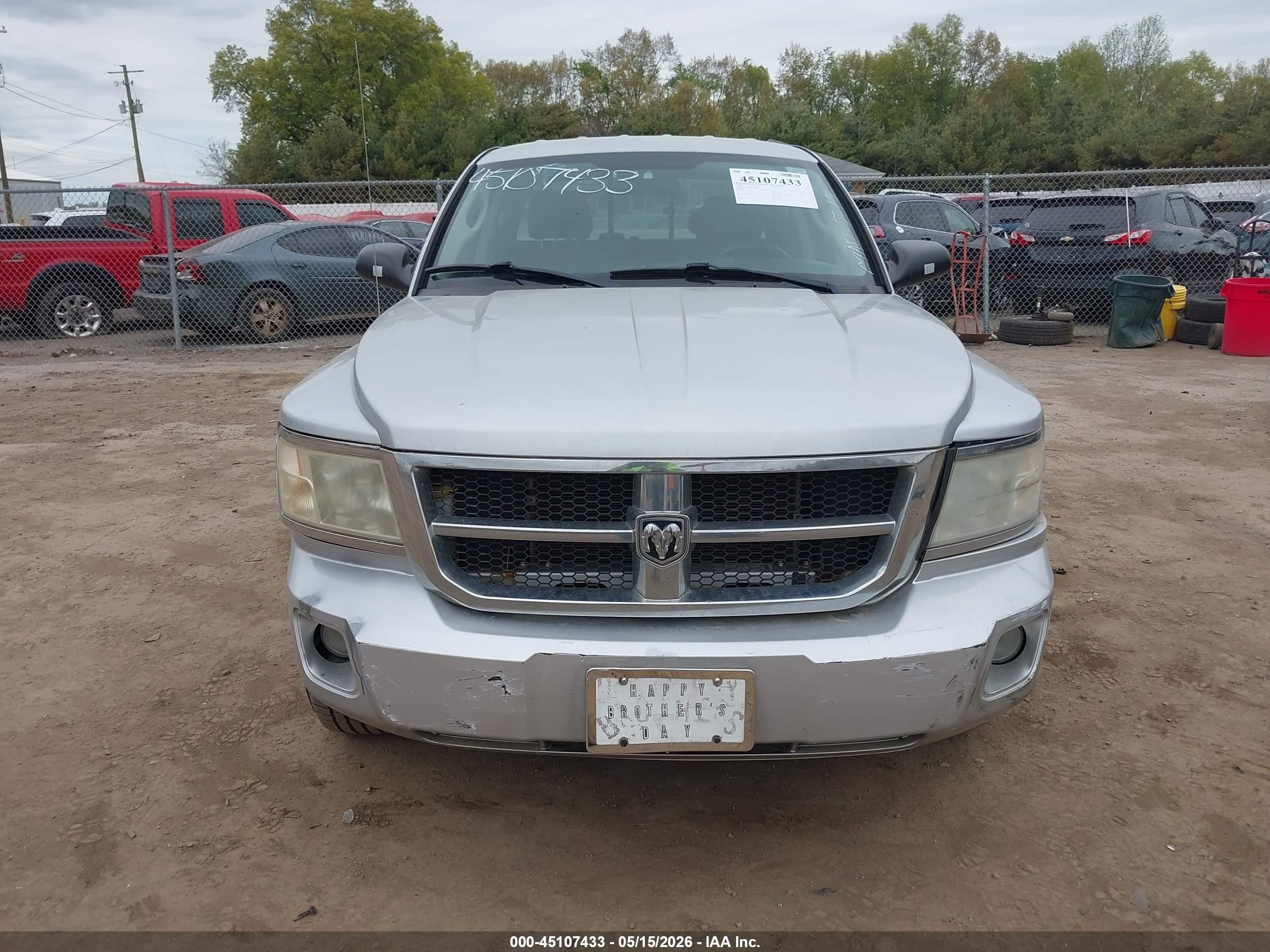 2008 Dodge Dakota Slt Silver vin: 1D7HW48K98S593992